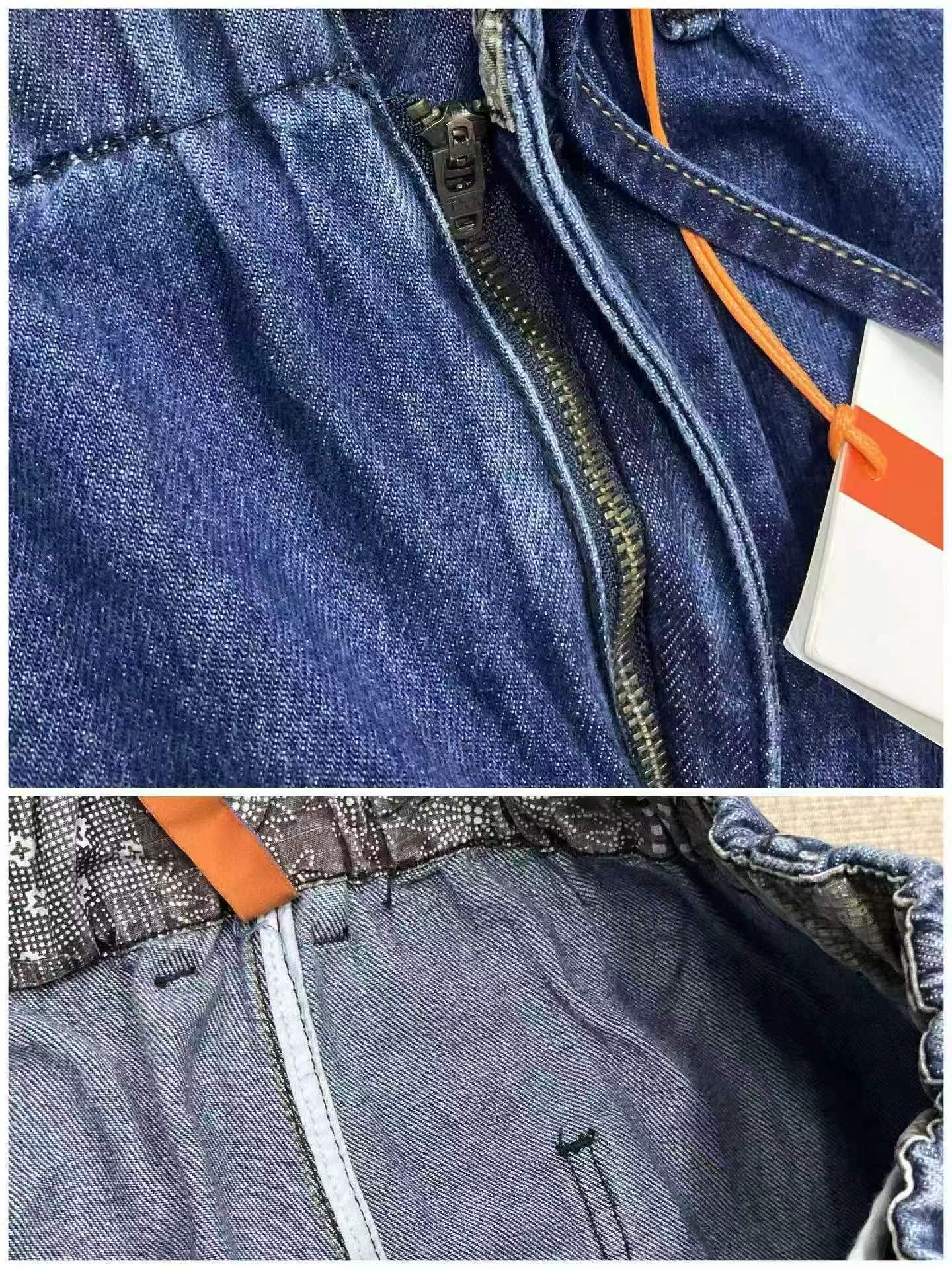 Celana Jeans Pria Katun Washed Longgar Merek Asli Musim Semi Gugur, Sekitar 750 Pcs - Image 9
