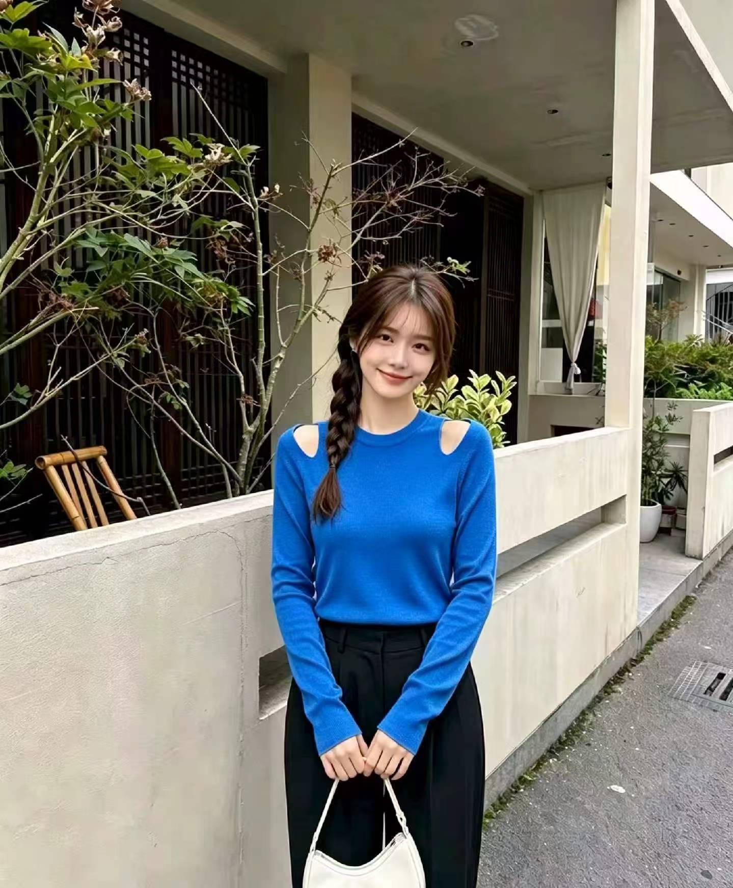 Spring Autumn Off-shoulder Loose Wool Sweater, 212 Pieces - Image 5