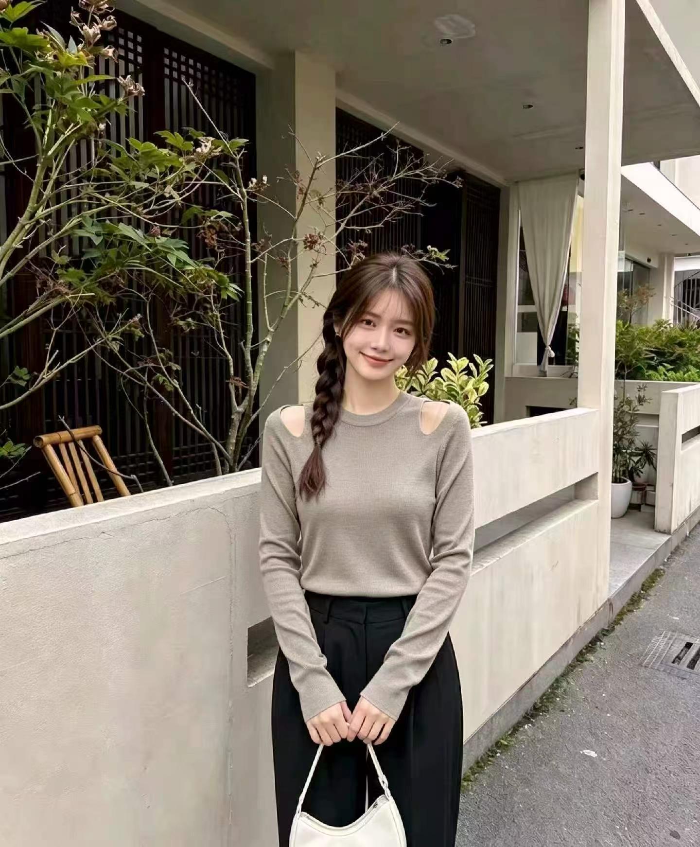 Spring Autumn Off-shoulder Loose Wool Sweater, 212 Pieces - Image 6