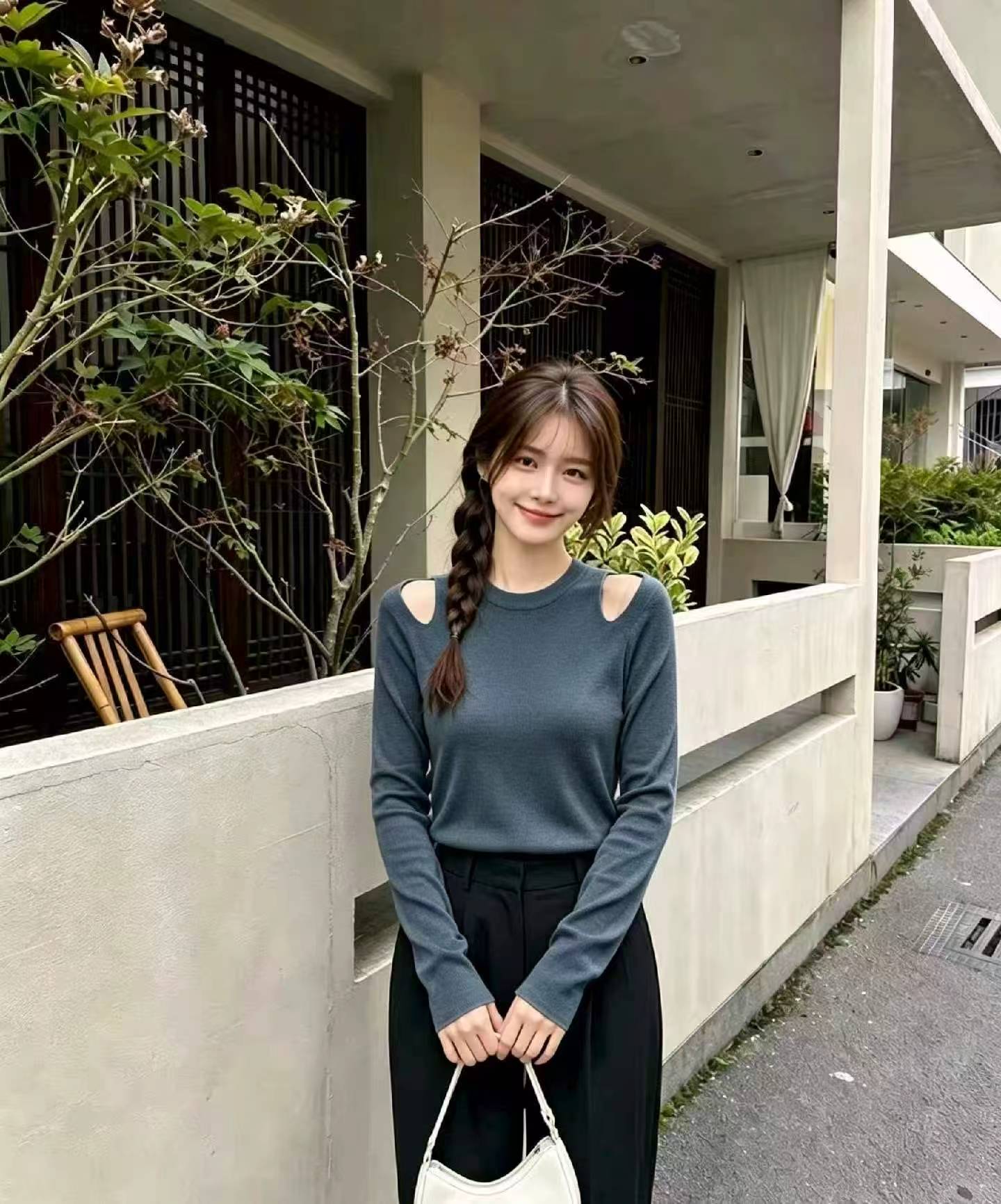 Spring Autumn Off-shoulder Loose Wool Sweater, 212 Pieces - Image 7