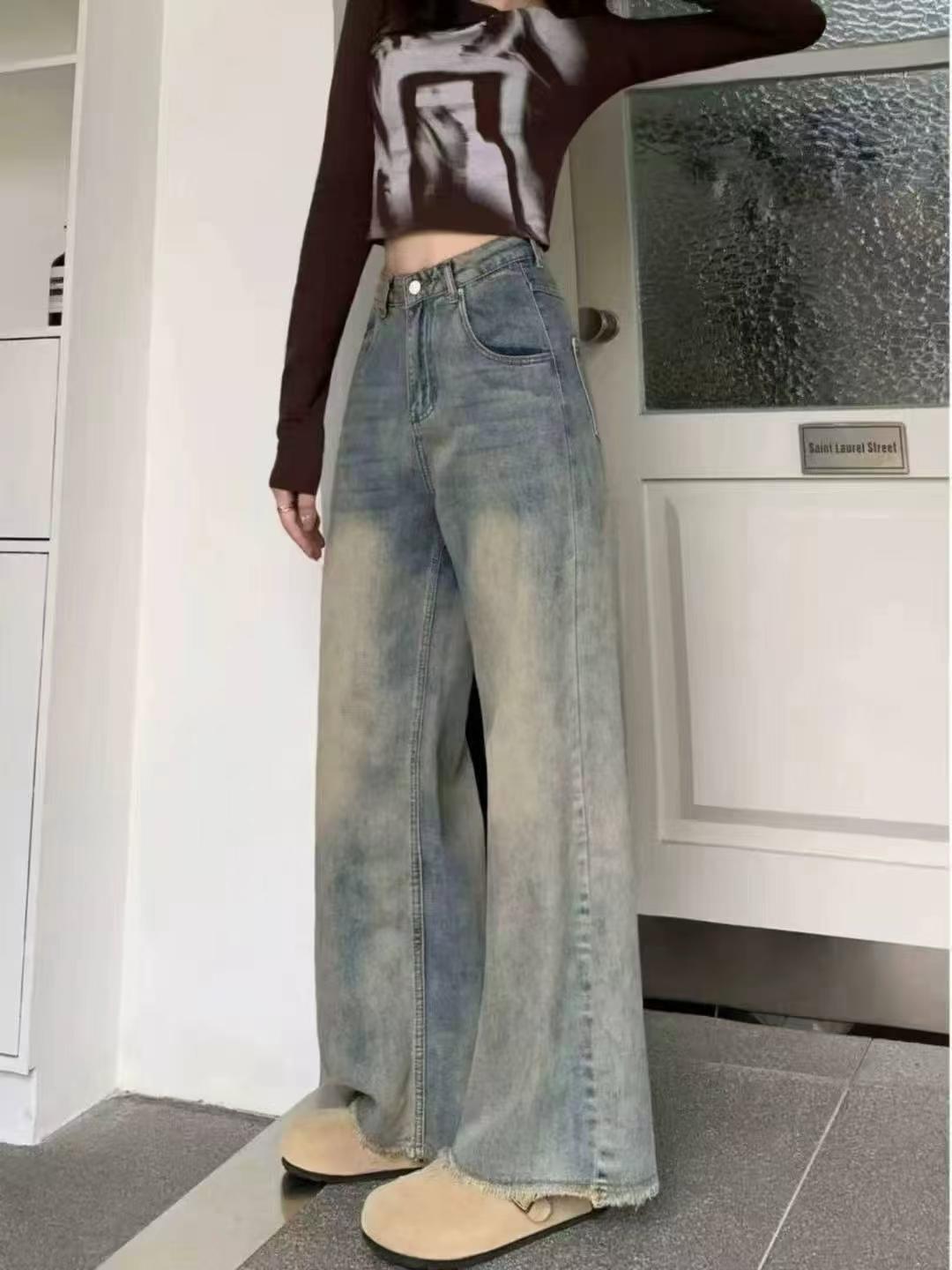 Spring Autumn Vintage Washed Cotton Narrow Straight Jeans, Size S-2XL, Total 811 Pieces - Image 4