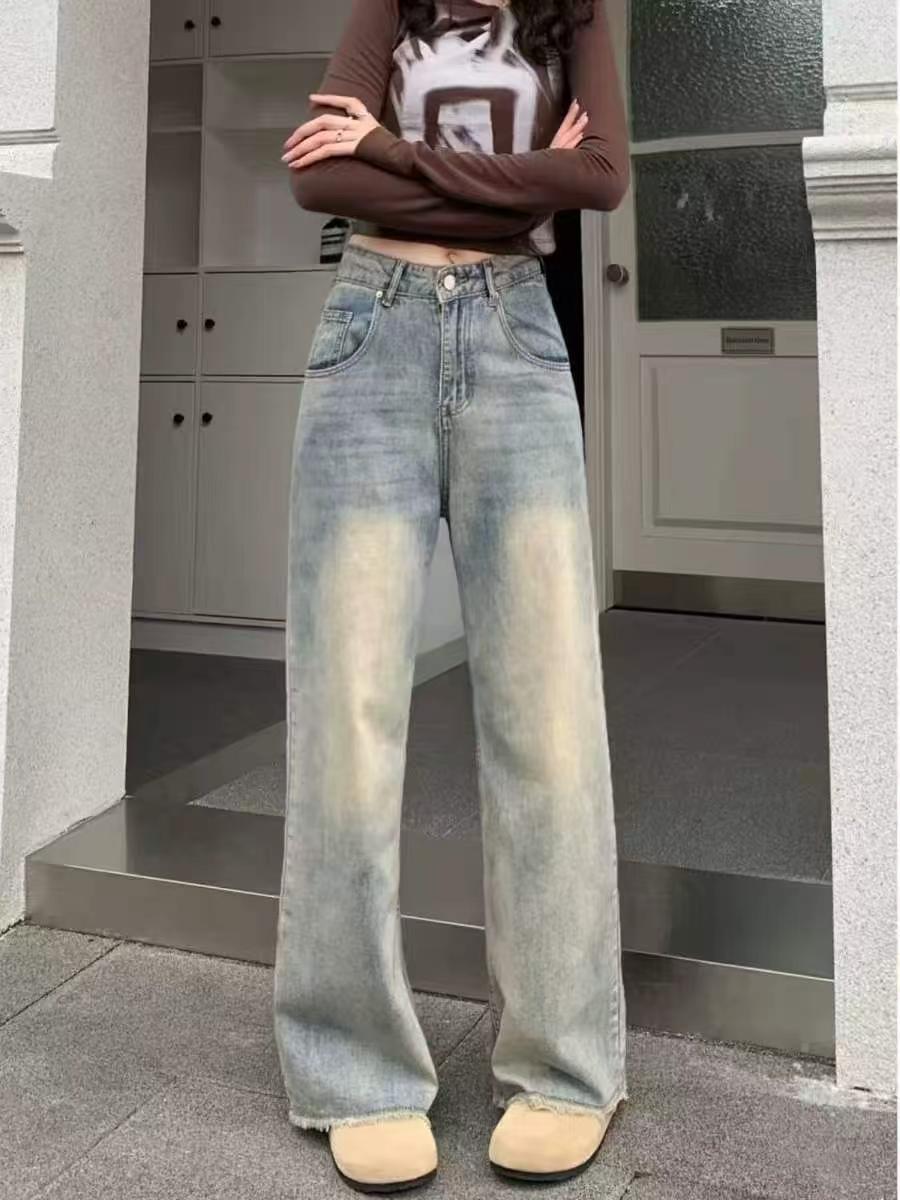 Spring Autumn Vintage Washed Cotton Narrow Straight Jeans, Size S-2XL, Total 811 Pieces - Image 8