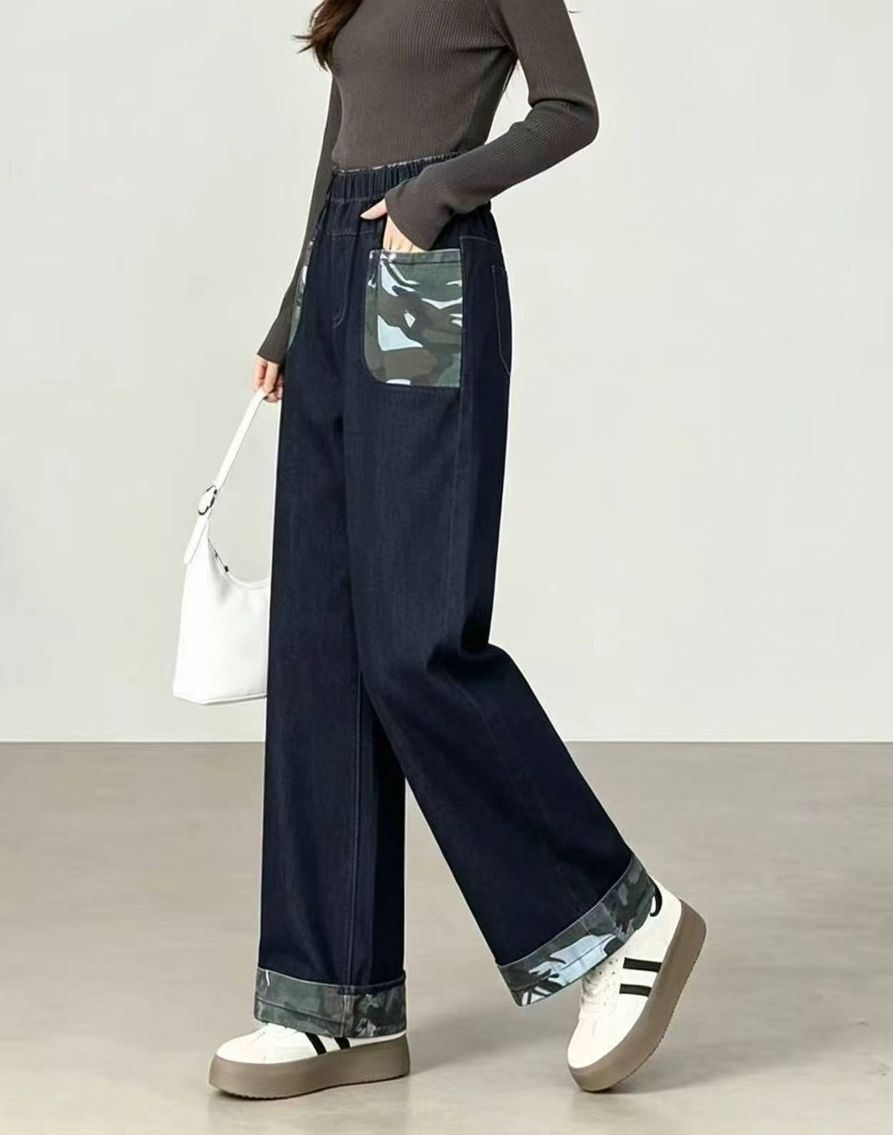 Spring Autumn Vintage Stretch Straight Wide Leg Jeans, 495 Pieces - Image 6