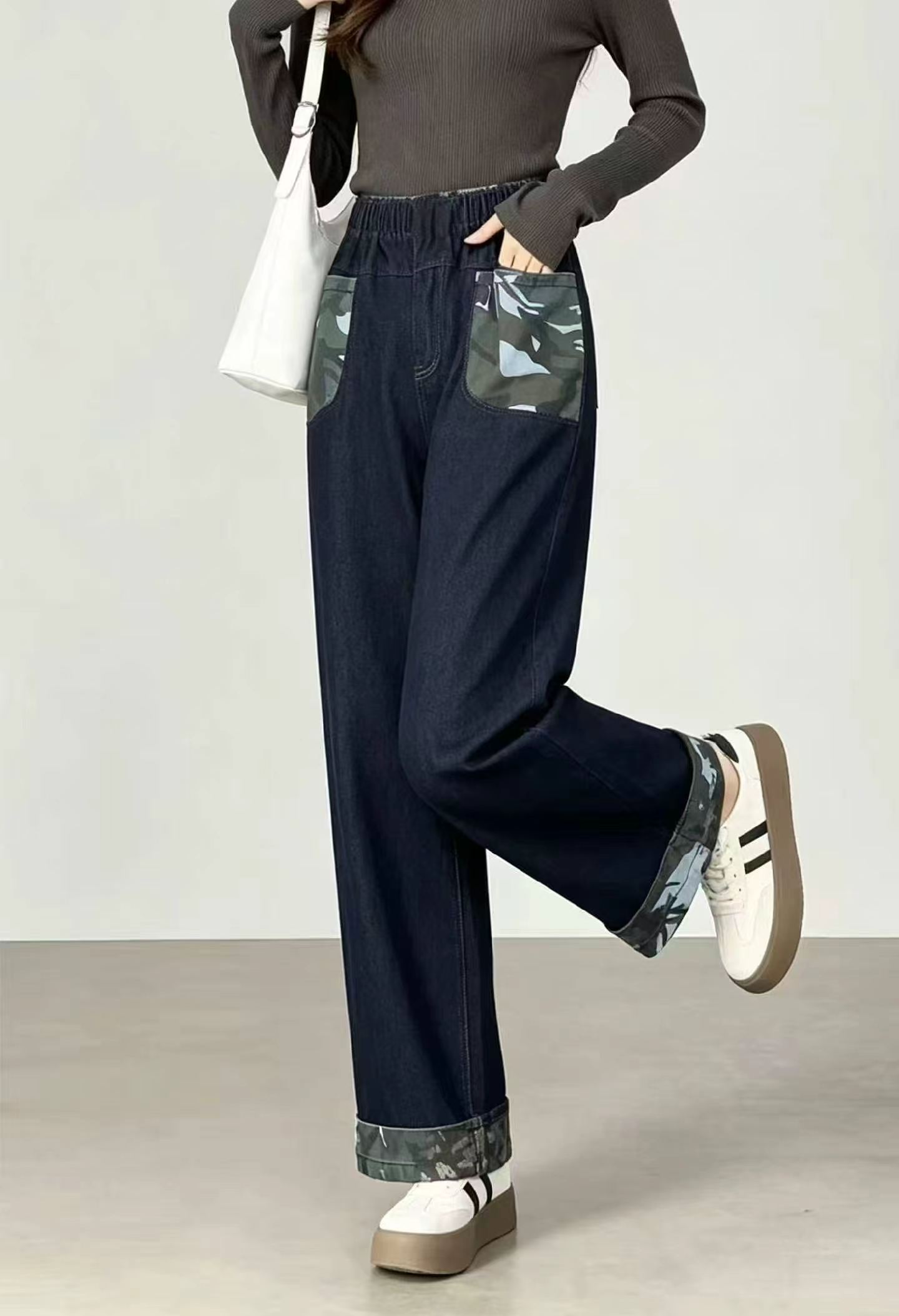 Spring Autumn Vintage Stretch Straight Wide Leg Jeans, 495 Pieces - Image 7