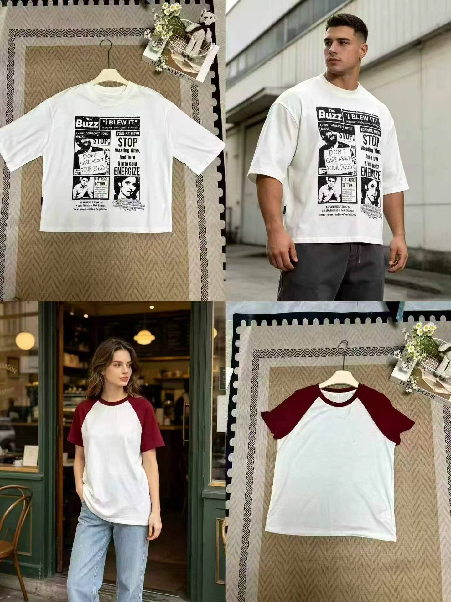 2000 Pieces Unisex Summer Casual Loose Short Sleeve T-Shirts - Image 6