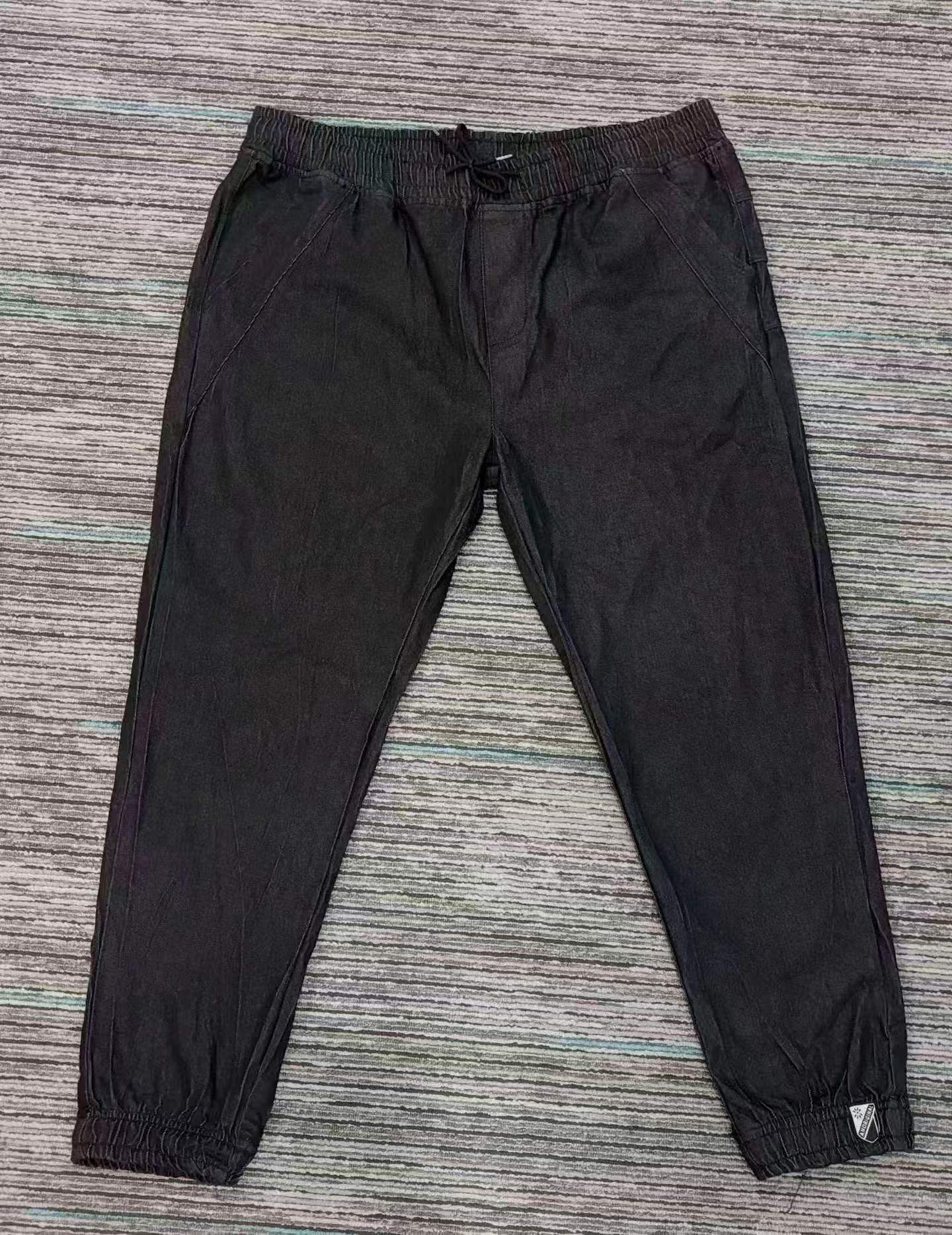 Celana Jeans Pria Hitam Washed Model Longgar Pinggang Elastis Tali Serut, 3.500 Pcs, Ukuran 28-36 - Image 5