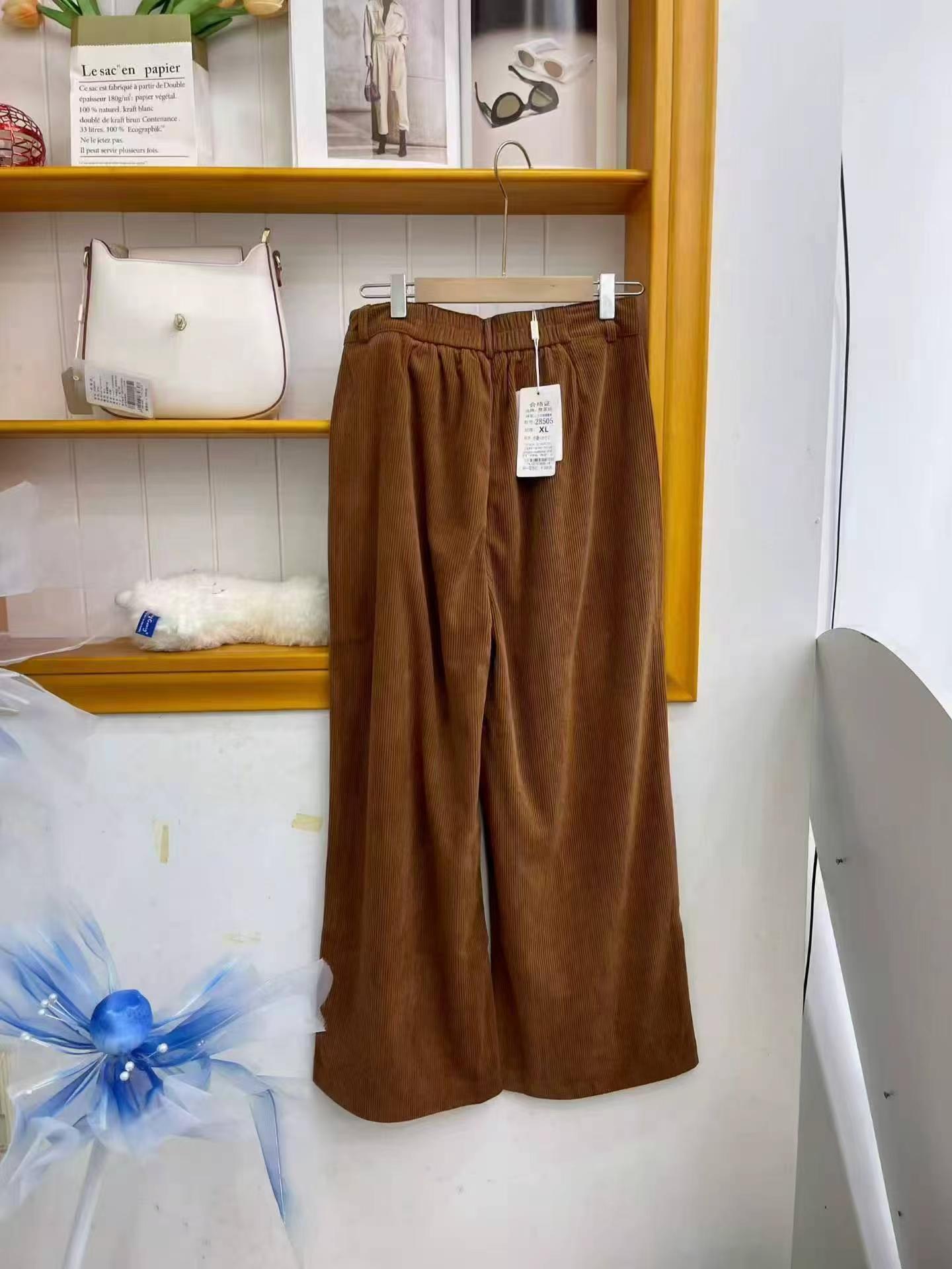 Seluar Kaki Lebar Korduroi Kasual untuk Musim Bunga, Musim Luruh dan Musim Sejuk, Kira-kira 650 Helai - Image 7