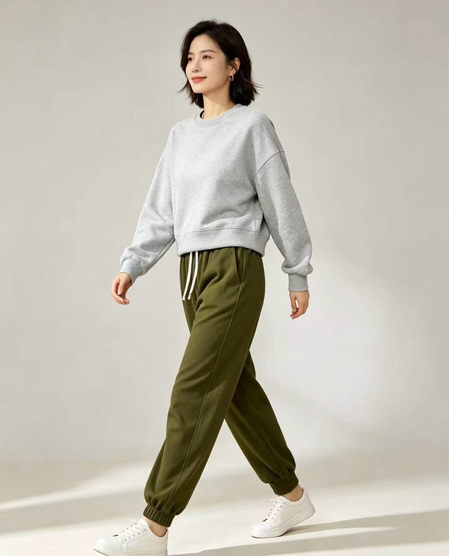 Nowe modne casualowe sportowe spodnie jogger ze sznurkiem, około 230 sztuk - Image 4
