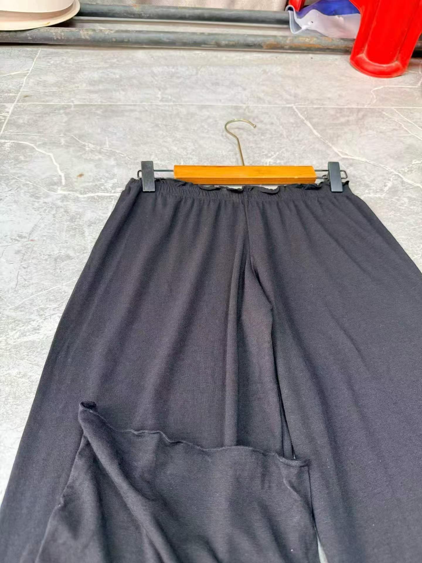 Suruali ndefu za wanawake za msimu wa vuli, za modal na pamba, zenye kiuno cha juu, miguu mipana na mkato ulionyooka, takriban vipande 680, usafishaji wa hisa - Image 6
