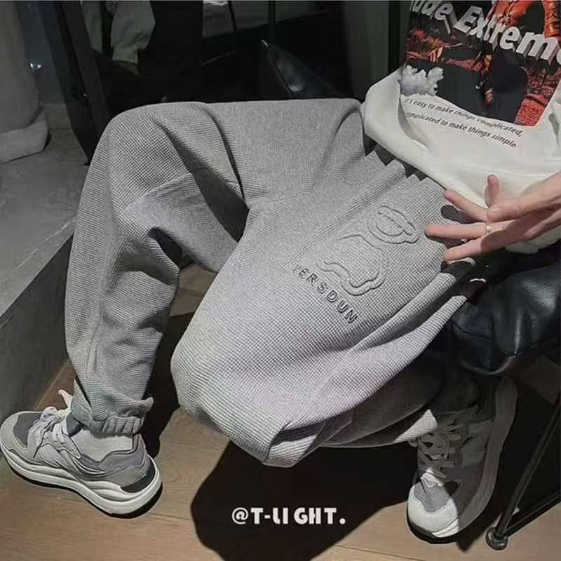 Men's Waffle Winter Fleece Tapered Sweatpants, 2 Colors, S-3XL, About 500 Pieces - Image 2