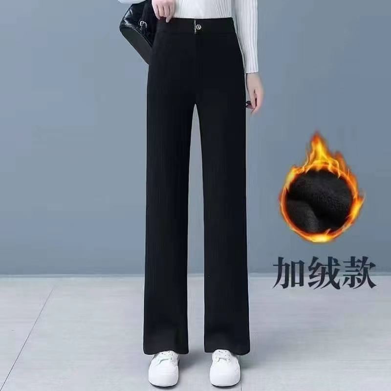 Pantalon décontracté aminciissant droit en velours côtelé molletonné, environ 650 pièces, tailles 1 à 6 - Image 2