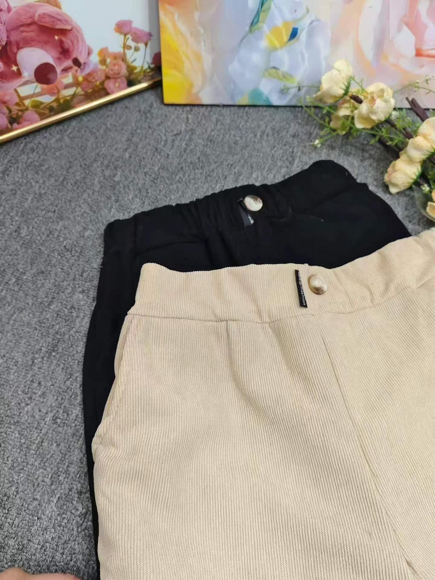 Pantalon décontracté aminciissant droit en velours côtelé molletonné, environ 650 pièces, tailles 1 à 6 - Image 5