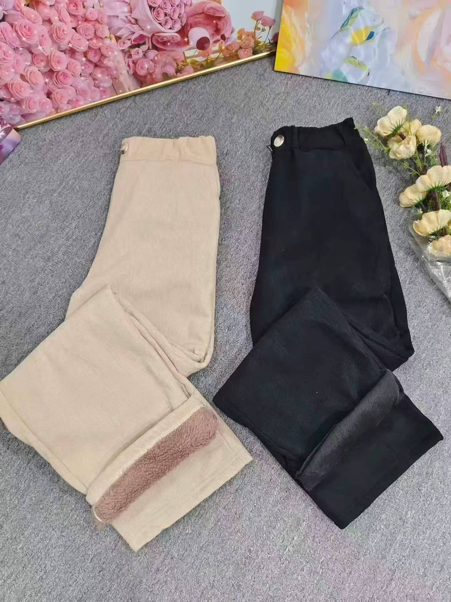 Pantalon décontracté aminciissant droit en velours côtelé molletonné, environ 650 pièces, tailles 1 à 6 - Image 6