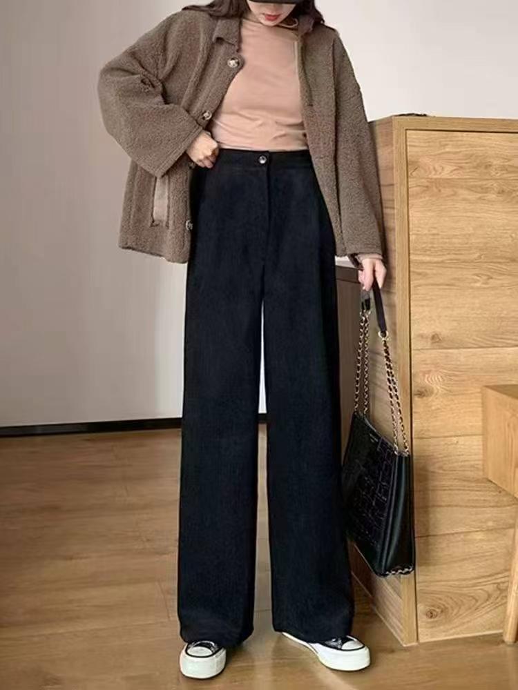 Pantalon décontracté aminciissant droit en velours côtelé molletonné, environ 650 pièces, tailles 1 à 6 - Image 8