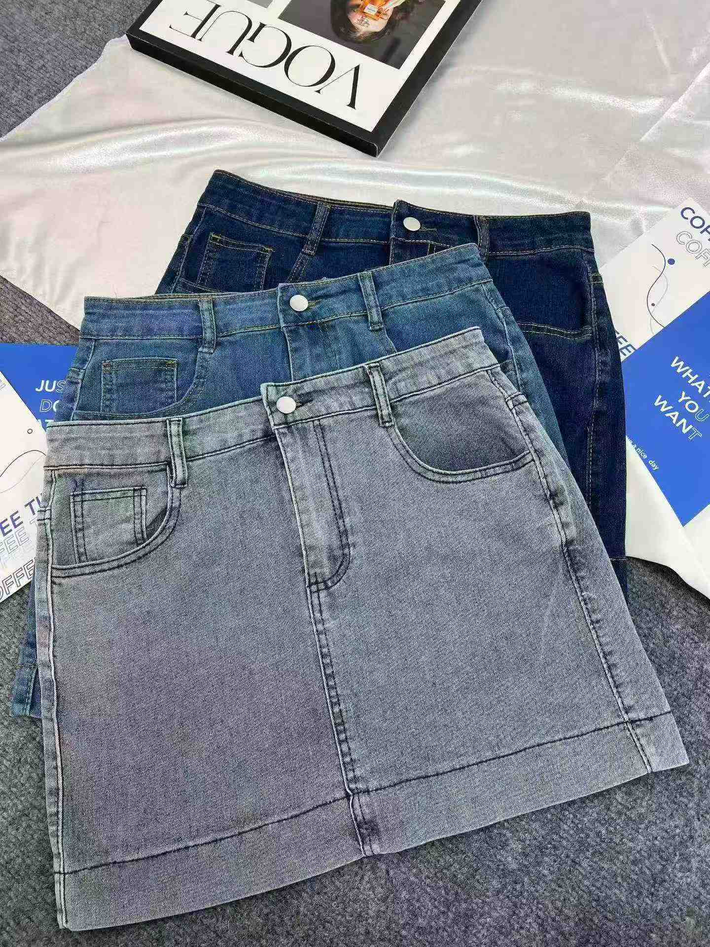 900PCS Stretch American Hot Girl Denim Mini Skirt For Women - Image 5