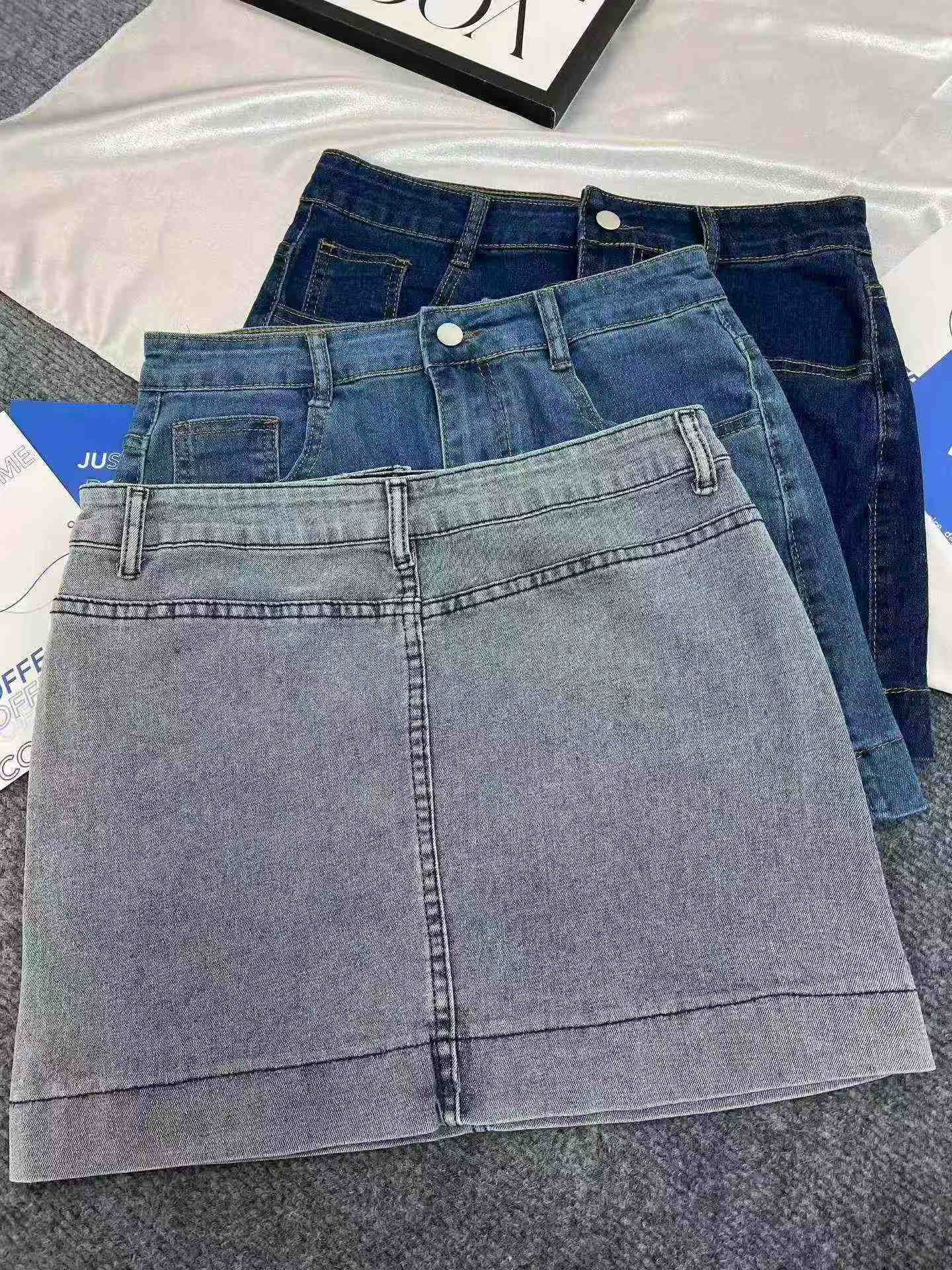 900PCS Stretch American Hot Girl Denim Mini Skirt For Women - Image 8