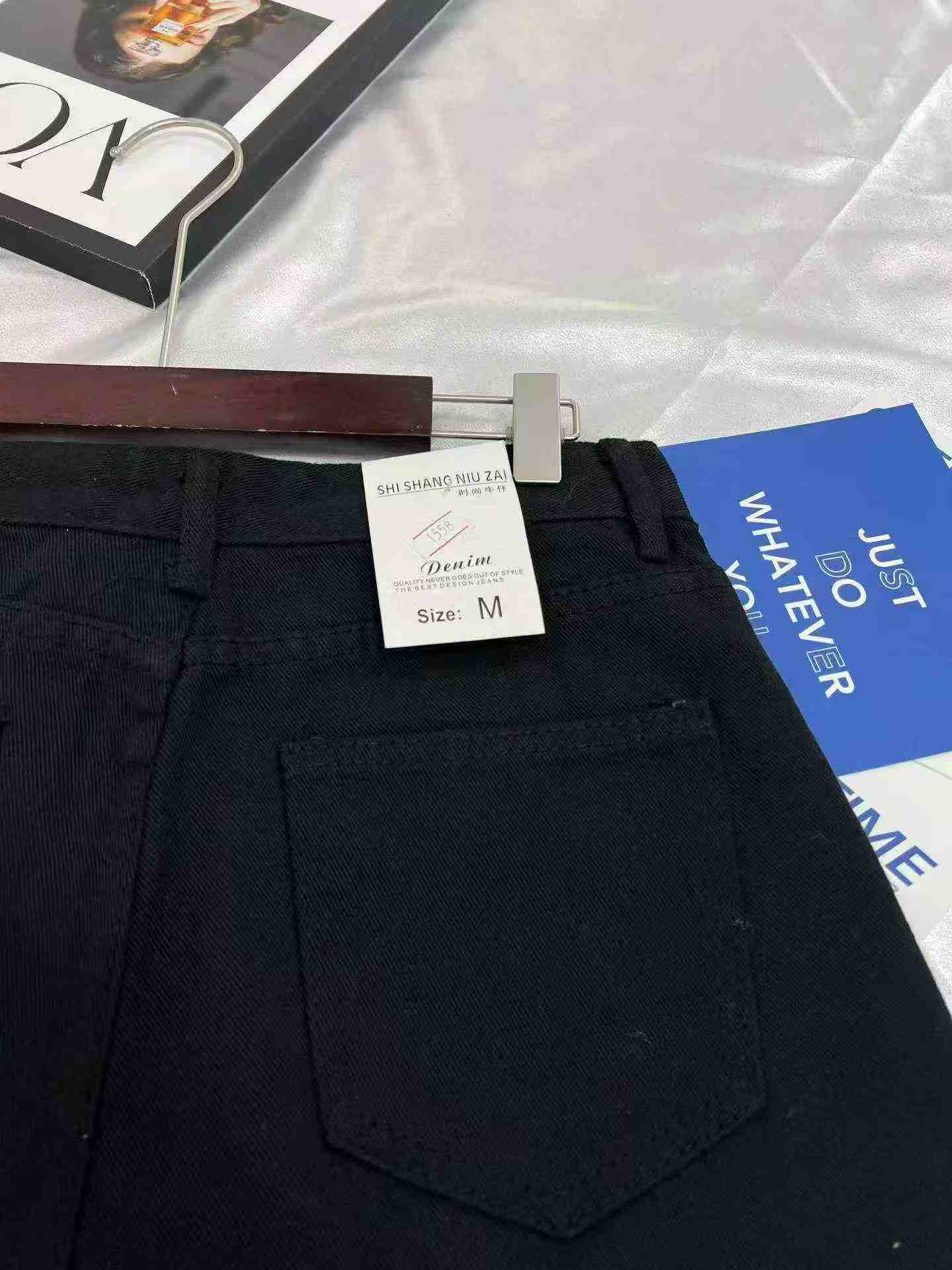 Shorts de mezclilla de tiro alto con corazón bordado para mujer, 260 piezas - Image 7