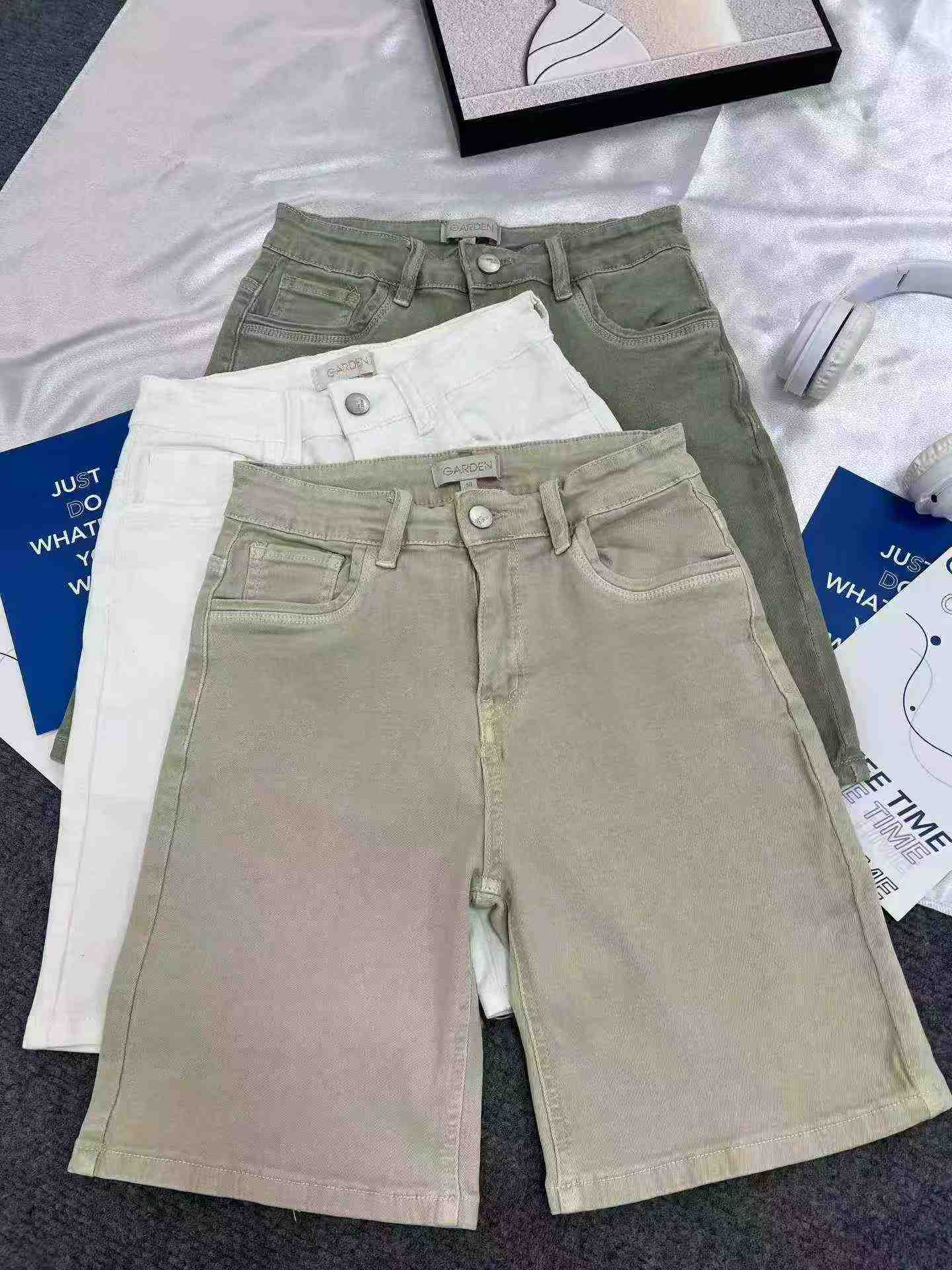 620 szt. Nowe letnie damskie proste spodenki dżinsowe typu stretch w stylu amerykańskim - Image 6