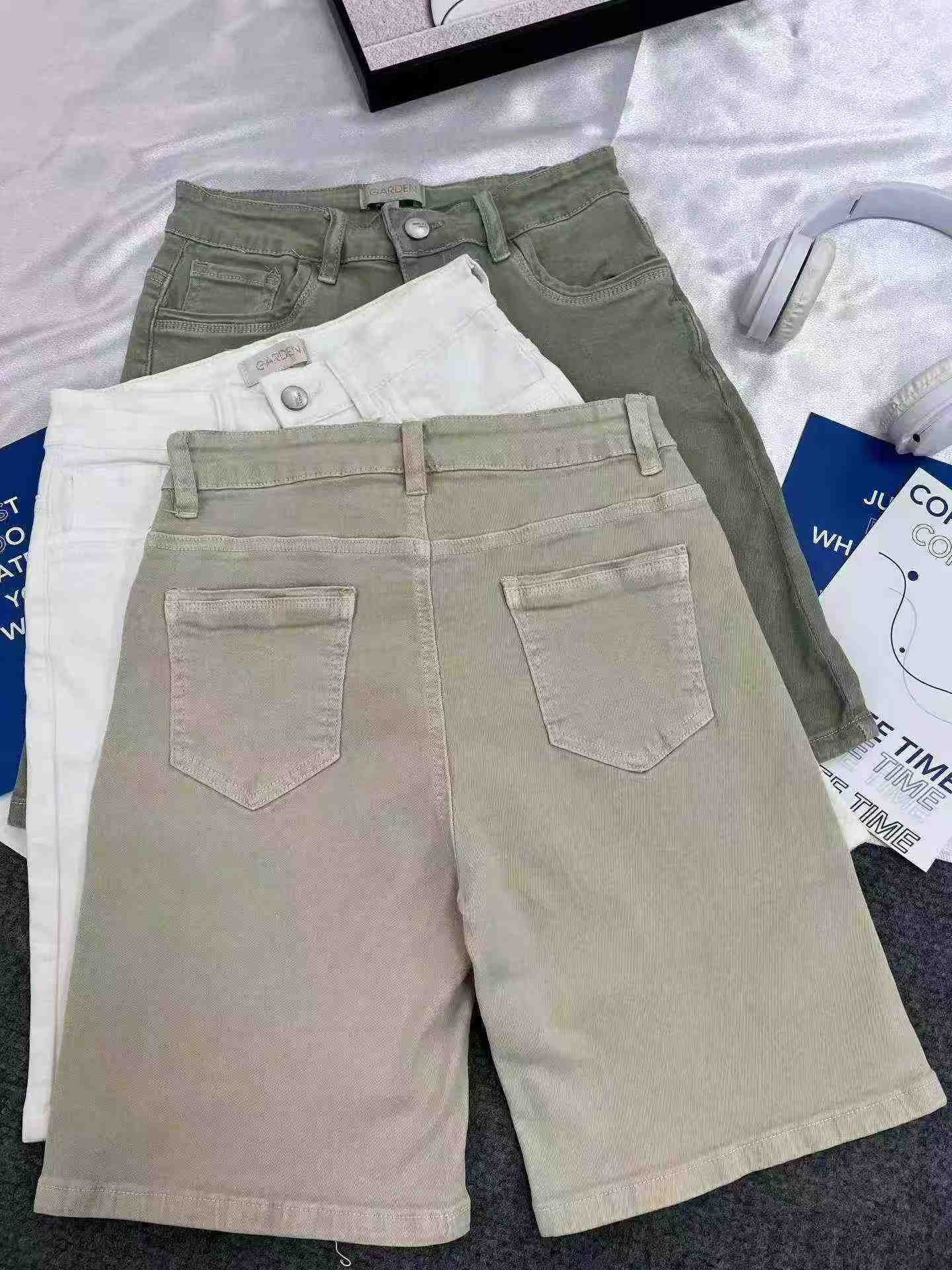 620 szt. Nowe letnie damskie proste spodenki dżinsowe typu stretch w stylu amerykańskim - Image 9