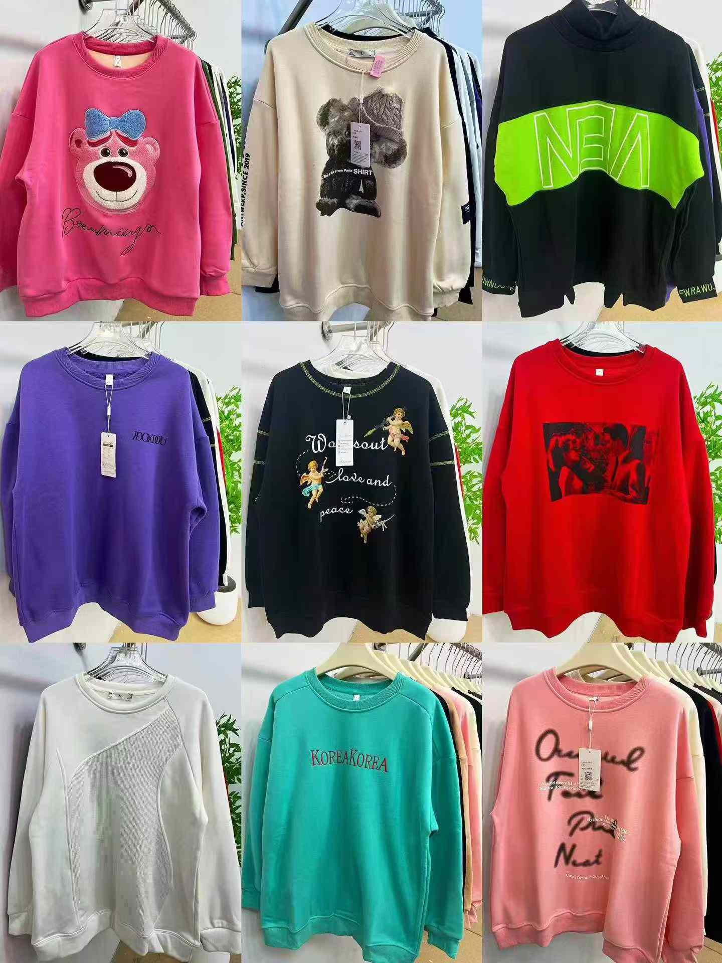 8000 pièces de sweats à col rond en molleton de coton épais American Trendy, en stock, vente en gros - Image 8