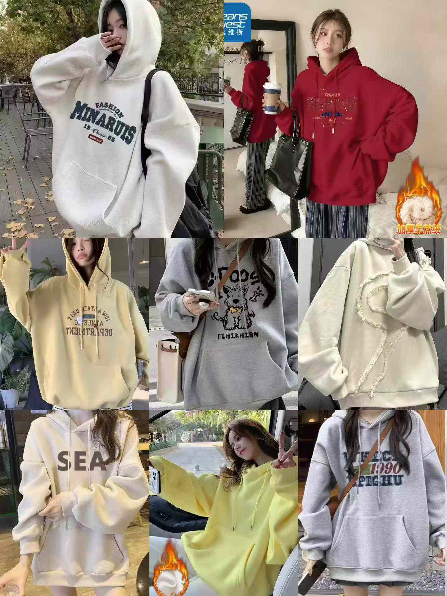 American Trendy Heavy Cotton Thickened Fleece Hoodies 4000 Pieces Bulk Clearance - Image 2