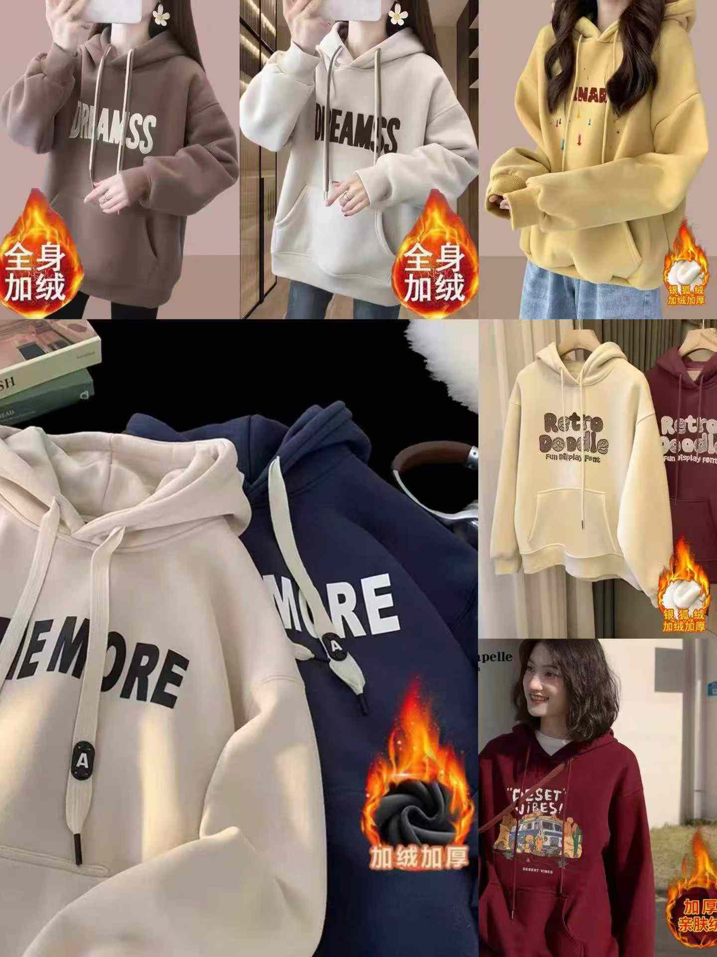 American Trendy Heavy Cotton Thickened Fleece Hoodies 4000 Pieces Bulk Clearance - Image 3