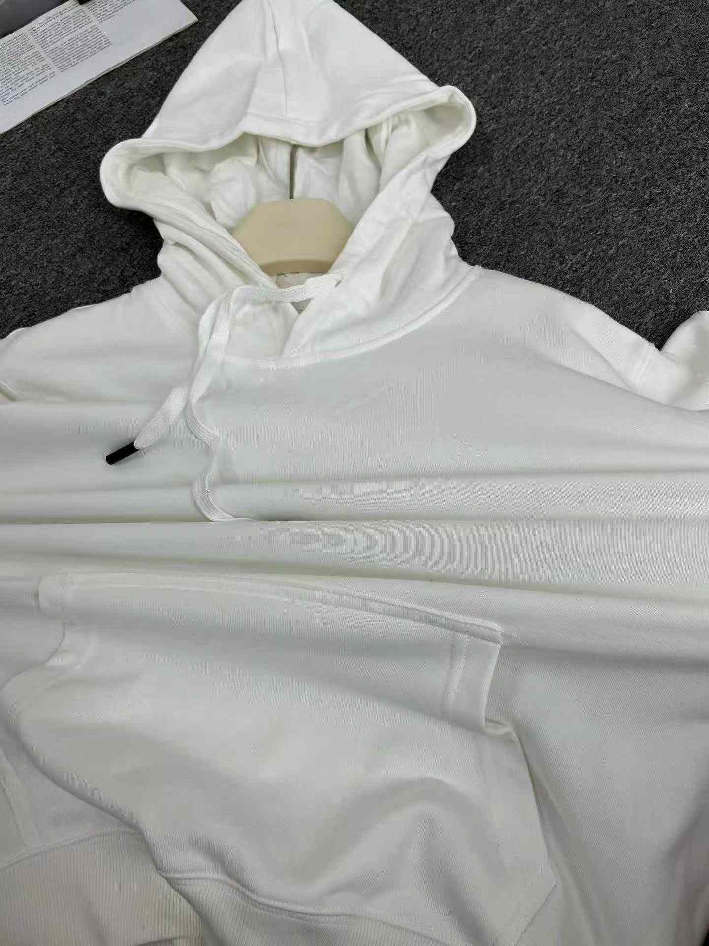 1006 Keping Sweatshirt Bertudung Uniseks Longgar Kapas Terry Tebal Polos - Image 8
