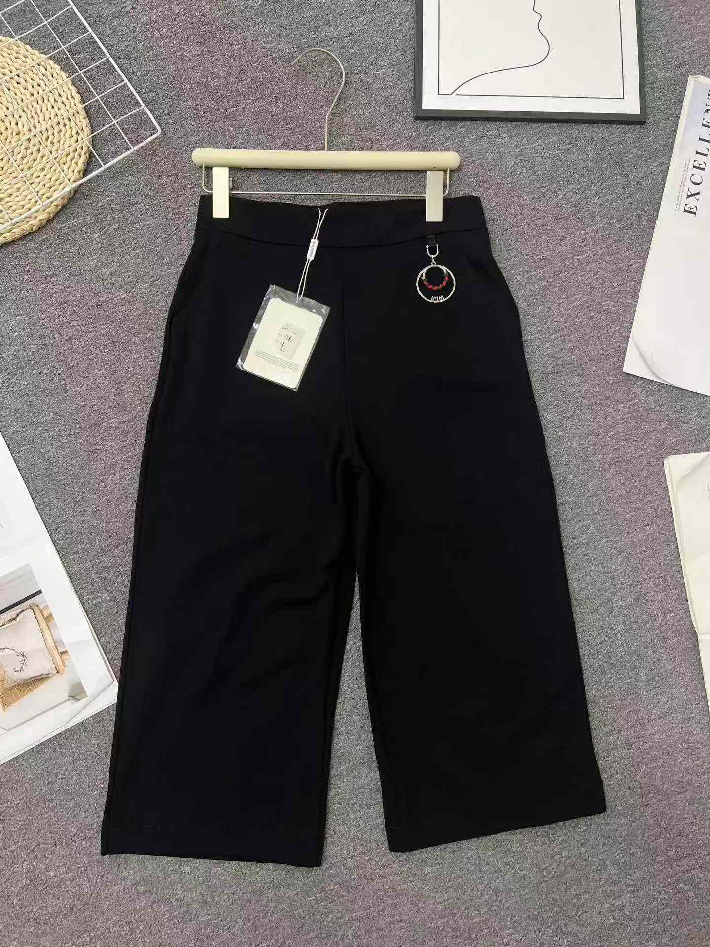 350件 夏季休閒寬管七分女褲 - Image 3