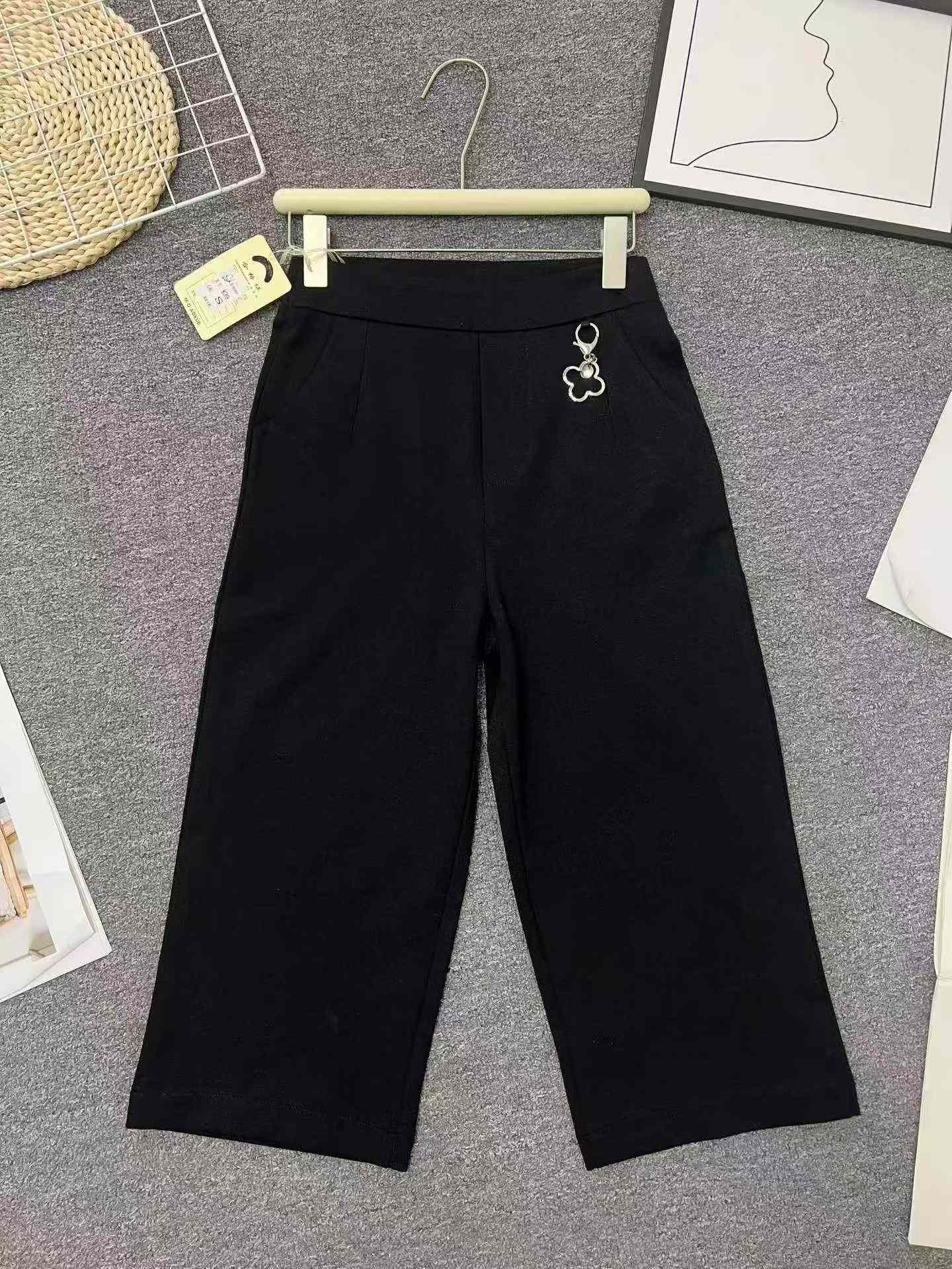 350件 夏季休閒寬管七分女褲 - Image 8