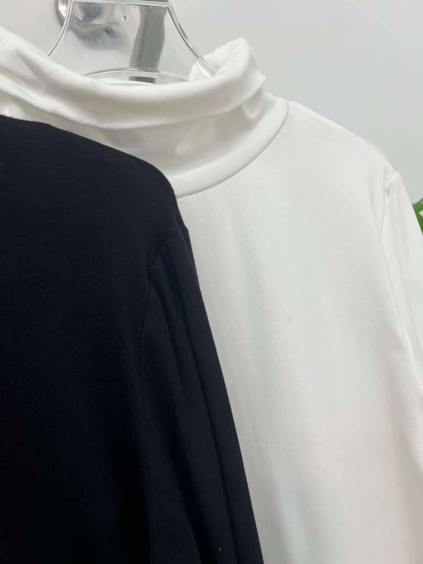 Women's Stacked Turtleneck Long Sleeve Cotton Base T-Shirt 351 Pieces - Image 9