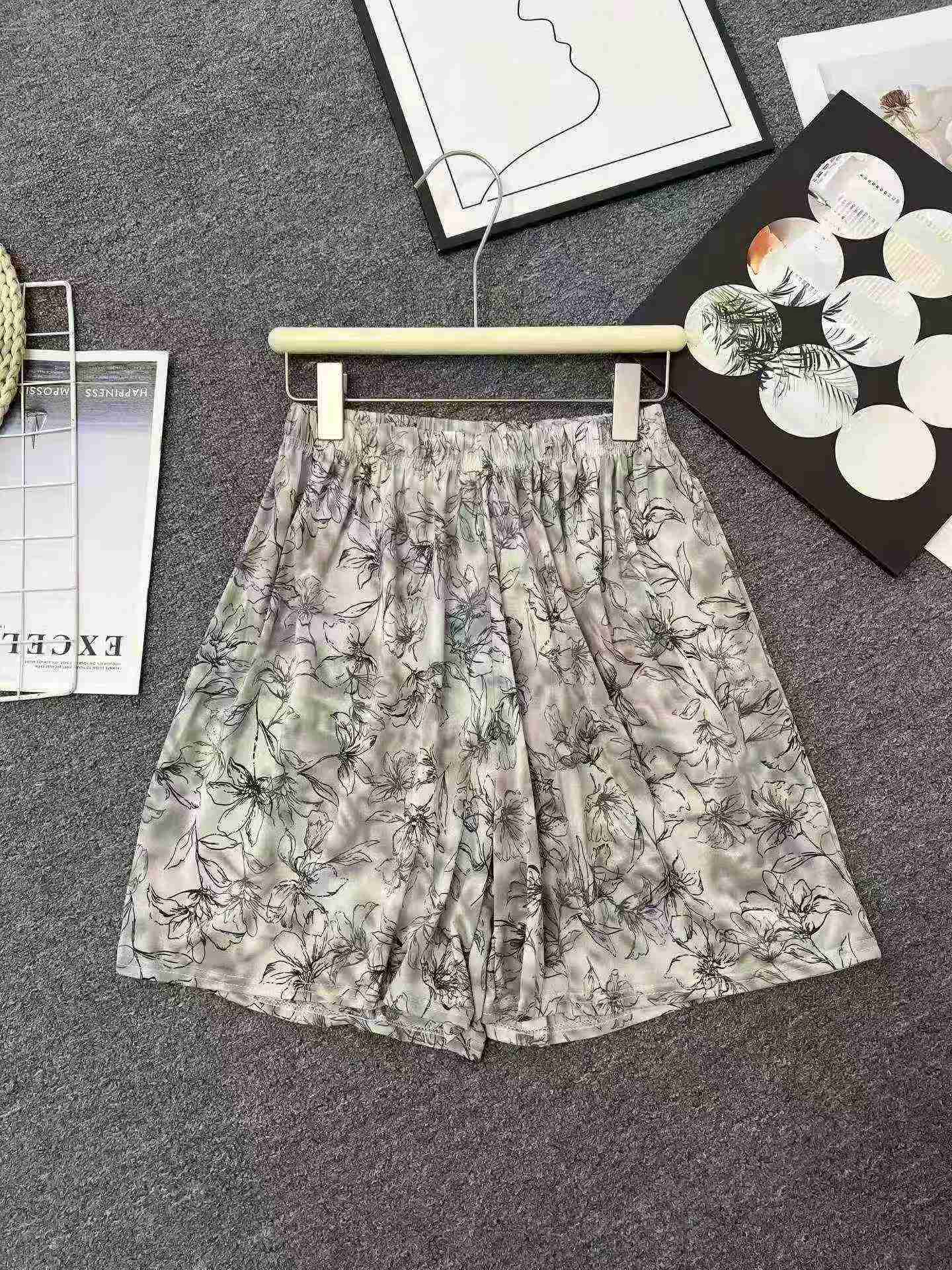 Shorts culotte holgados de seda helada para mujer, verano, 800 piezas - Image 7