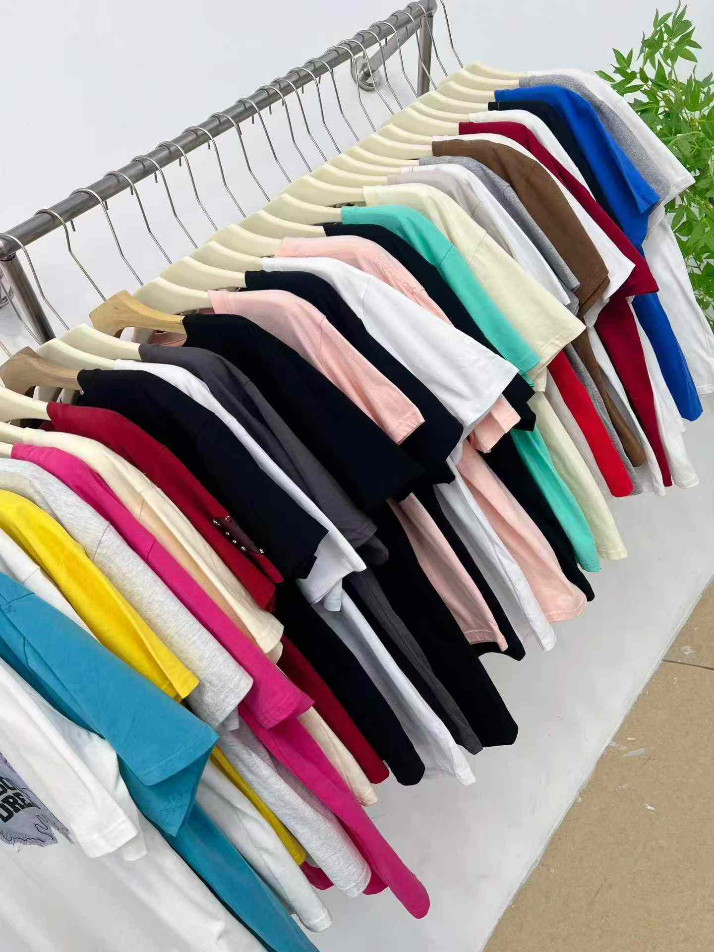 Modne bawełniane luźne t-shirty z krótkim rękawem, unisex, 8500 sztuk - Image 4