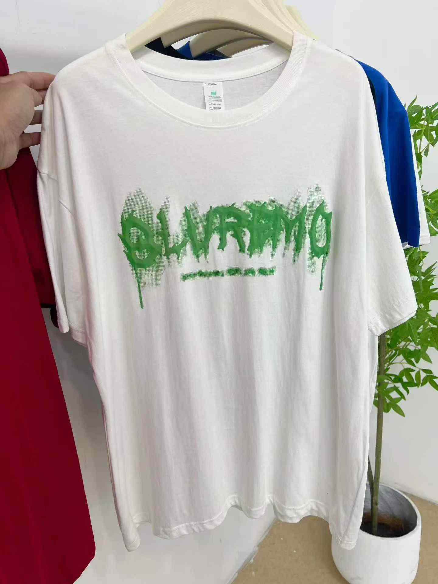 Modne bawełniane luźne t-shirty z krótkim rękawem, unisex, 8500 sztuk - Image 7