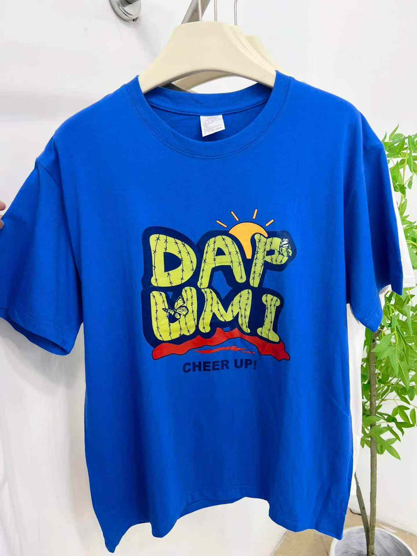 Modne bawełniane luźne t-shirty z krótkim rękawem, unisex, 8500 sztuk - Image 8