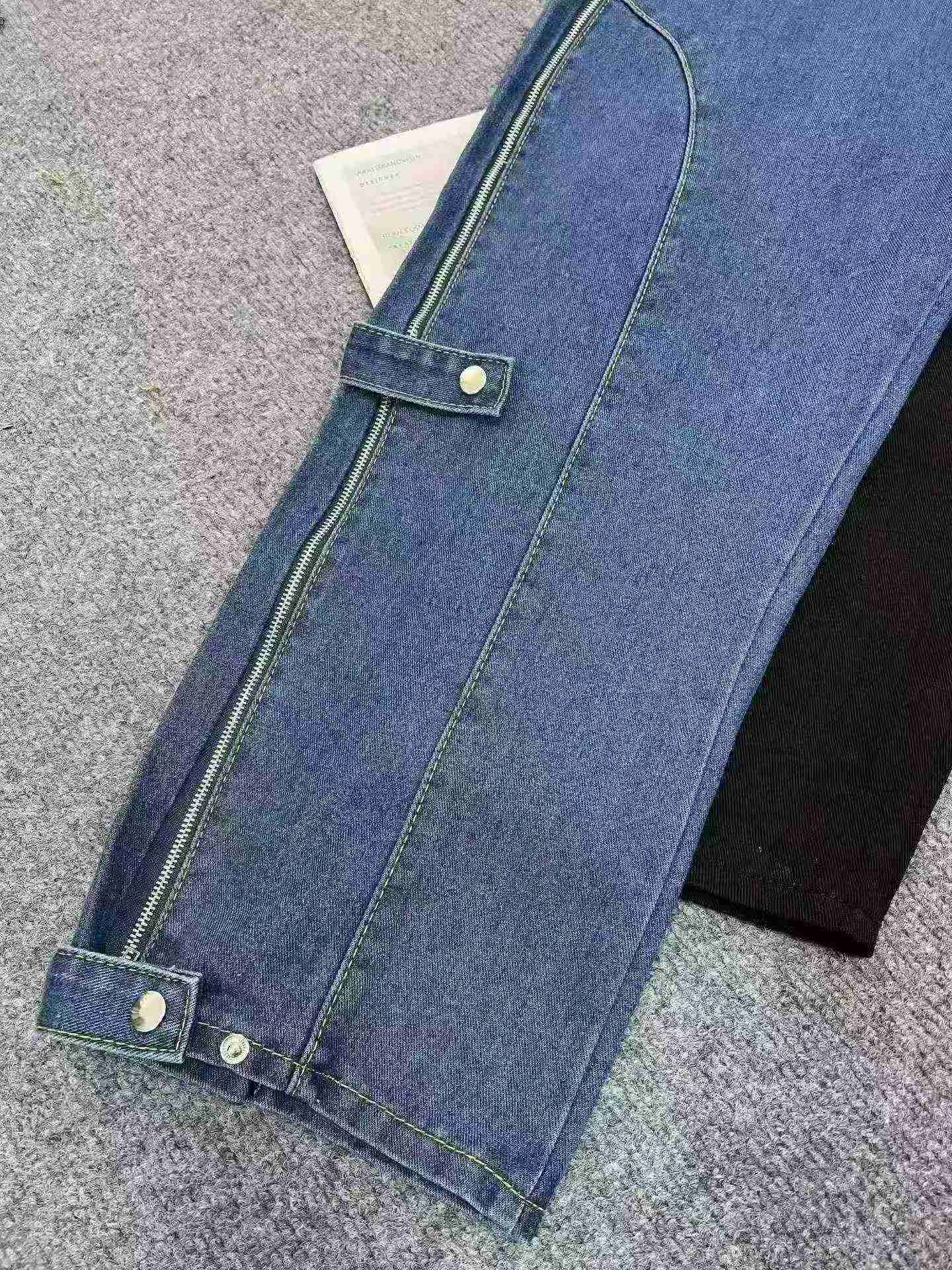 Quần jean nam ống rộng form rộng có khóa kéo bên hông phong cách High Street Mỹ - 500 chiếc - Image 7
