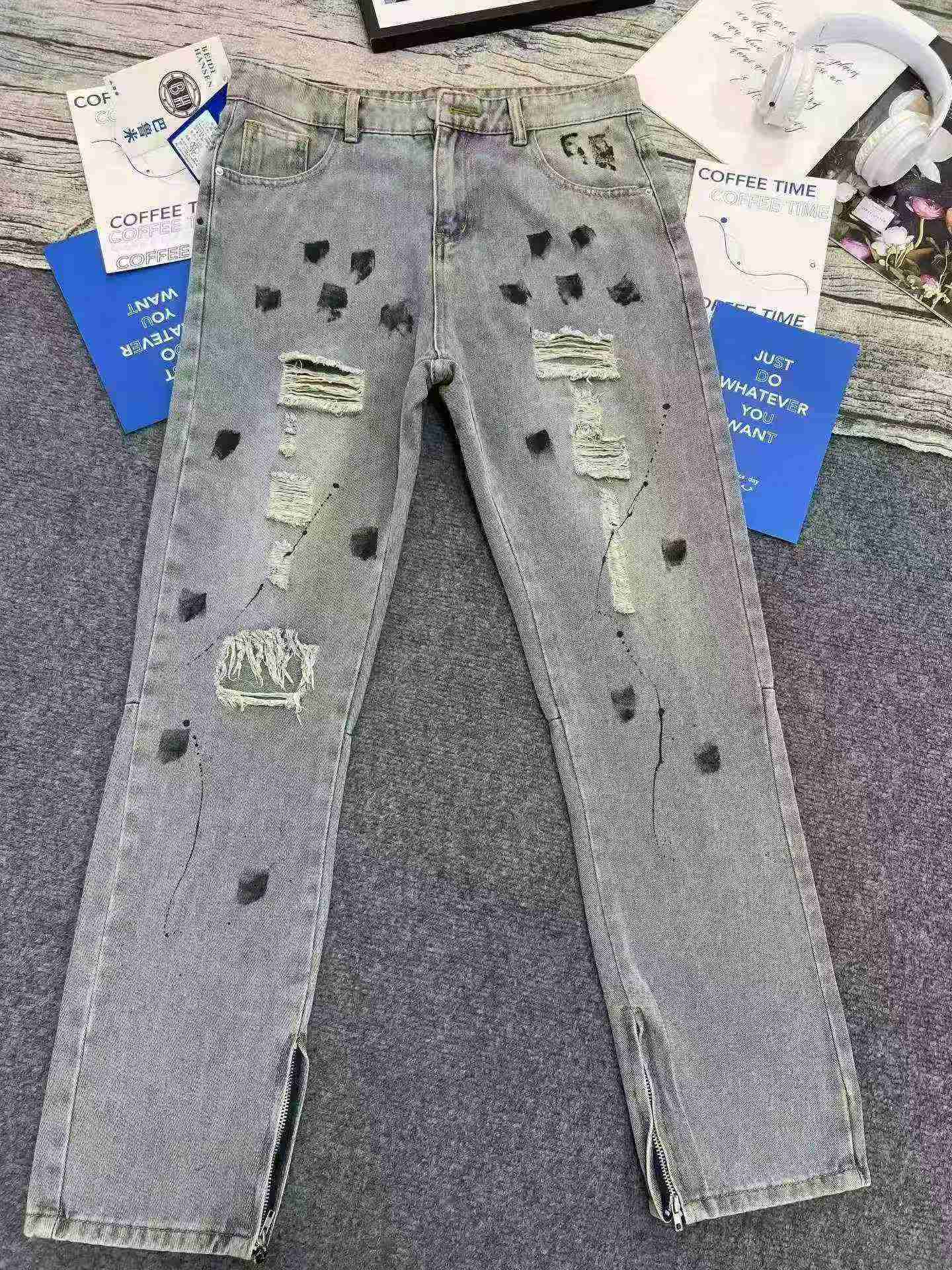 Men's Ripped Loose Vintage Wide Leg Jeans, 200 Pieces, Sizes XL-3XL - Image 5