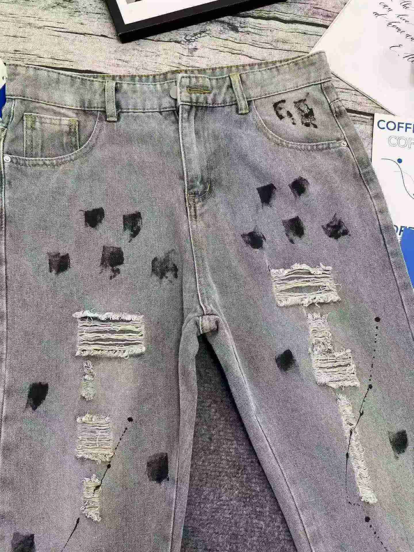 Men's Ripped Loose Vintage Wide Leg Jeans, 200 Pieces, Sizes XL-3XL - Image 8