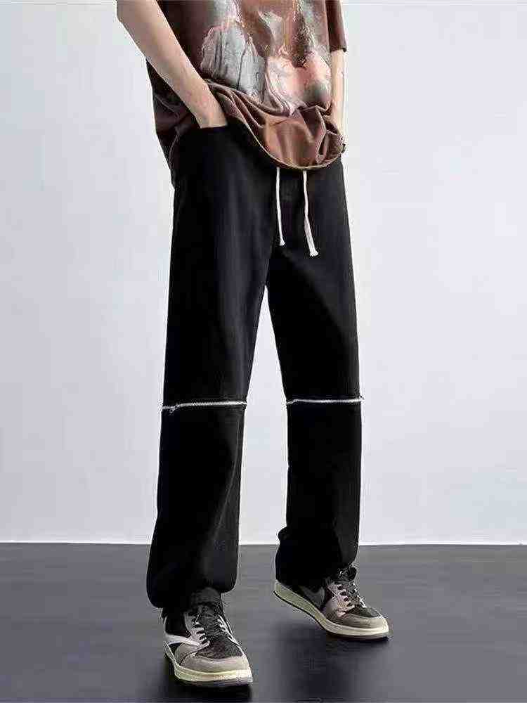 Men's Summer High Street Vibe Knee Zip Detachable Loose Straight Jeans 680pcs - Image 4