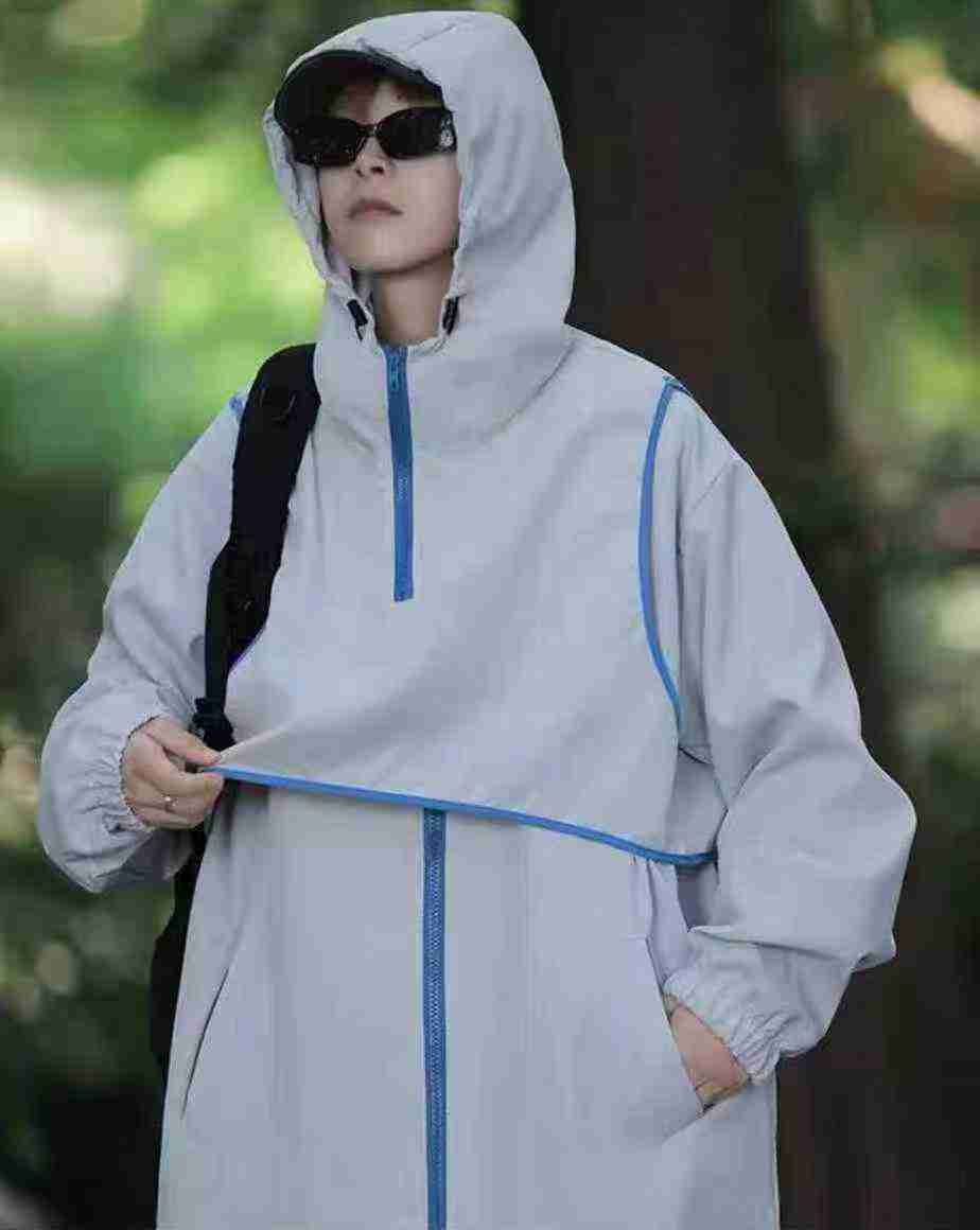 265 Pcs High Quality Unisex American Trendy 2-in-1 Cargo Windbreaker Jacket - Image 4