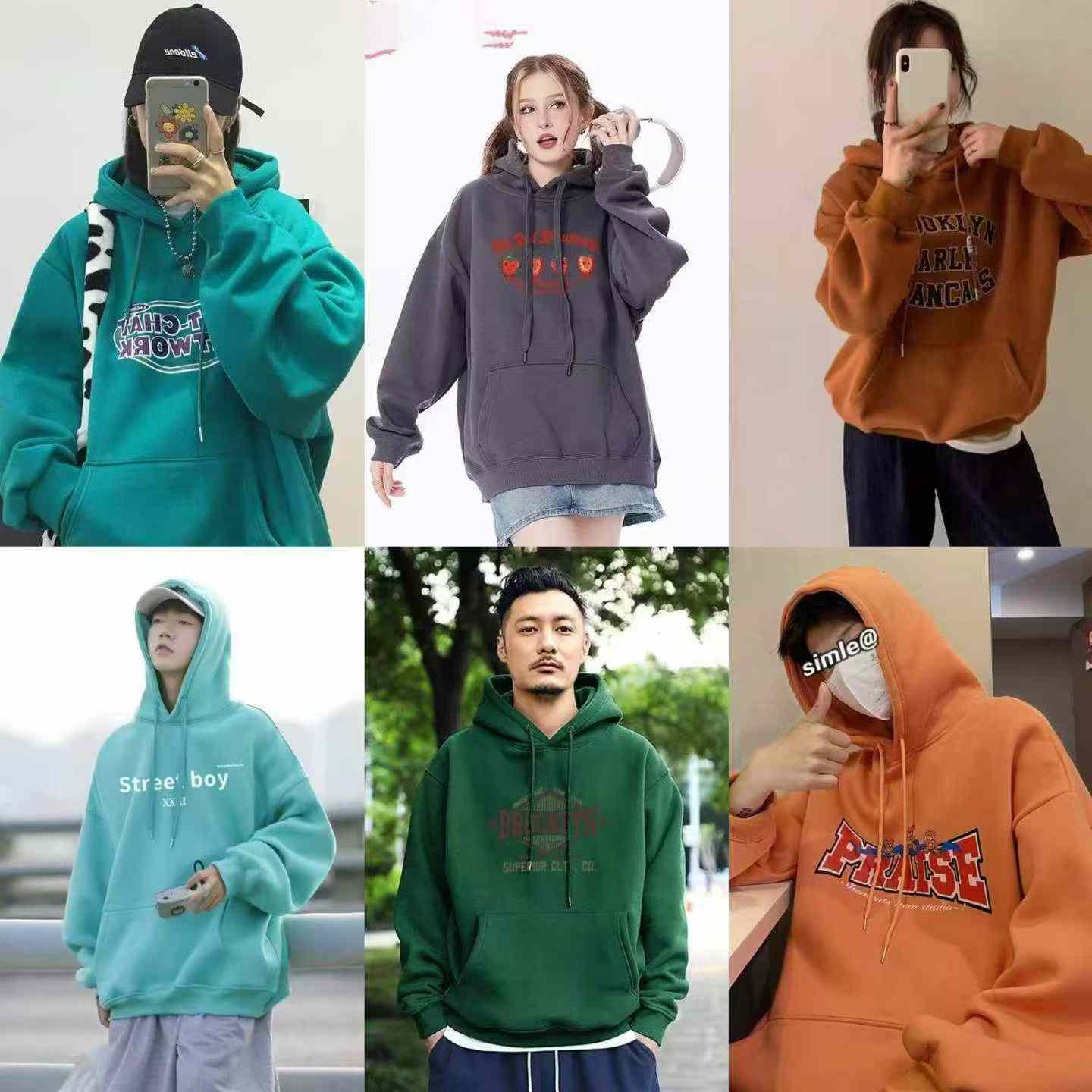 2000 Adet Amerikan Retro Baskılı Unisex Bol Kesim Kapüşonlu Sweatshirt - Image 6