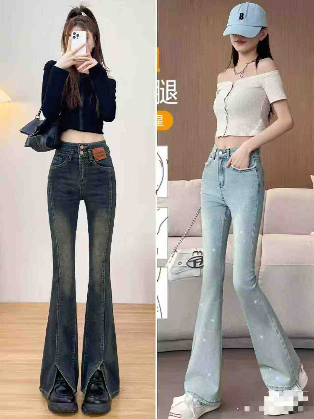 1800 Pieces Popular Mixed Bulk Flared Denim Jeans - Image 2
