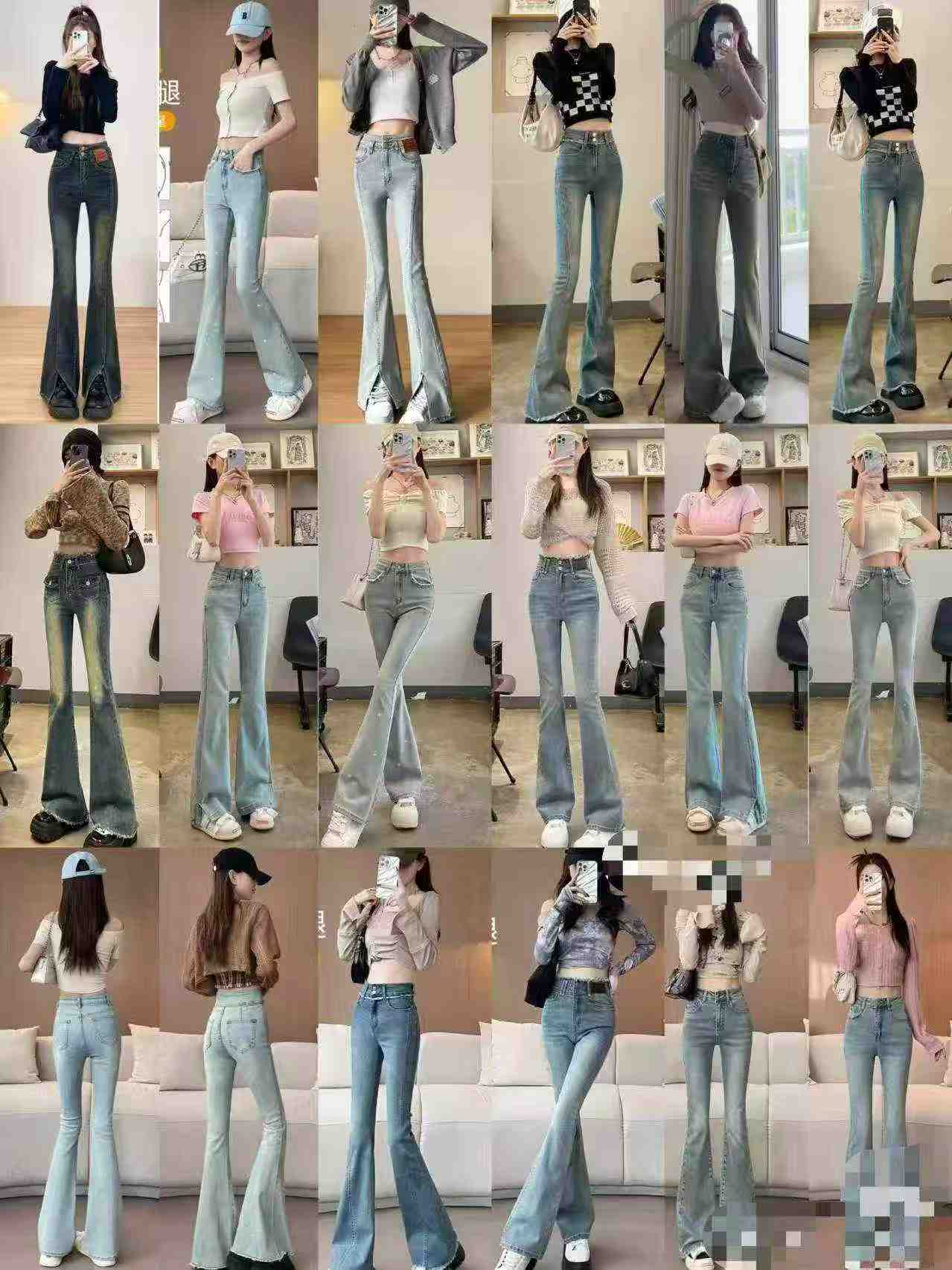 1800 Pieces Popular Mixed Bulk Flared Denim Jeans - Image 3