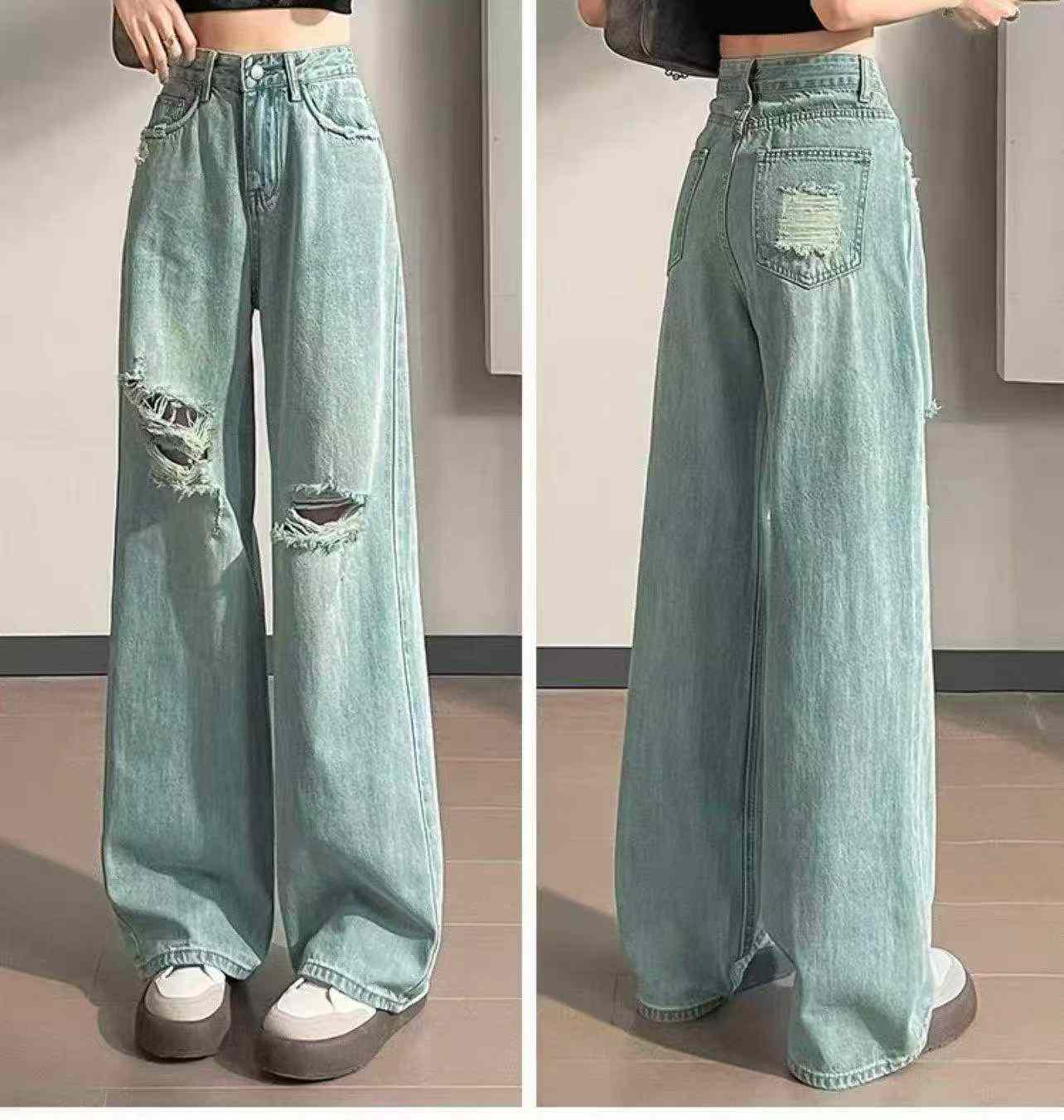 3000 piezas de vaqueros de denim de pierna ancha, nuevo stock - Image 2