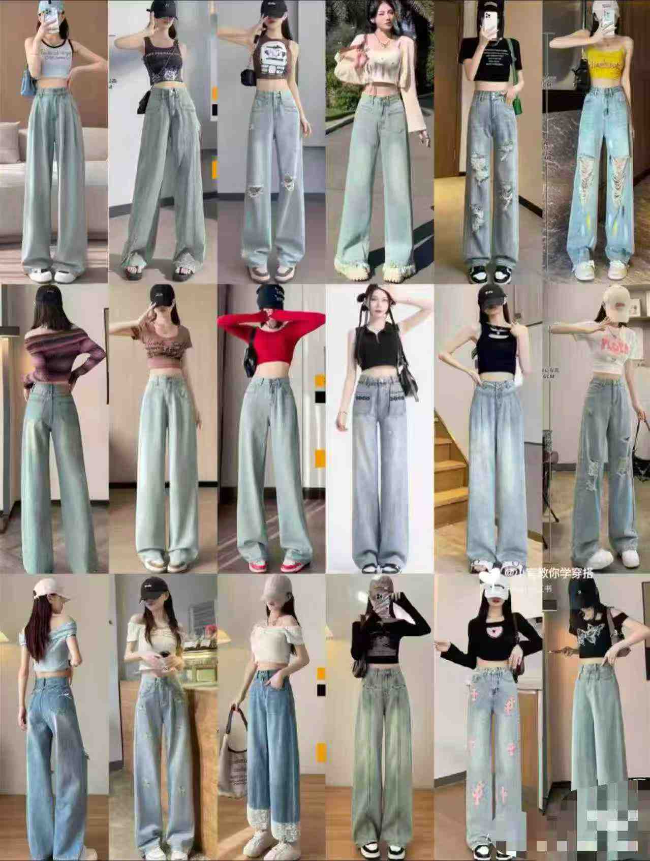 3000 piezas de vaqueros de denim de pierna ancha, nuevo stock - Image 4