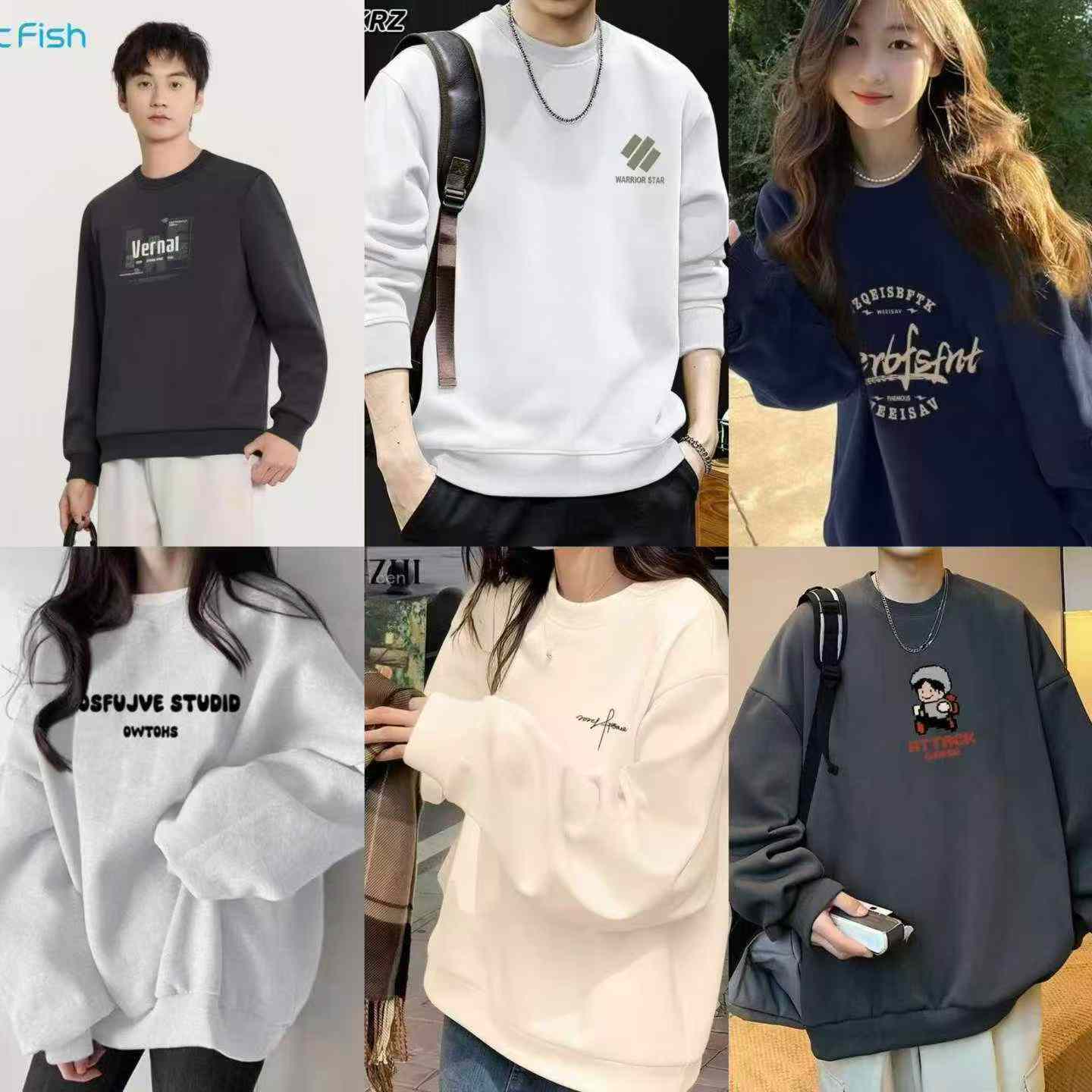 3000 Pcs Unisex Loose Crewneck Sweatshirts - Image 2