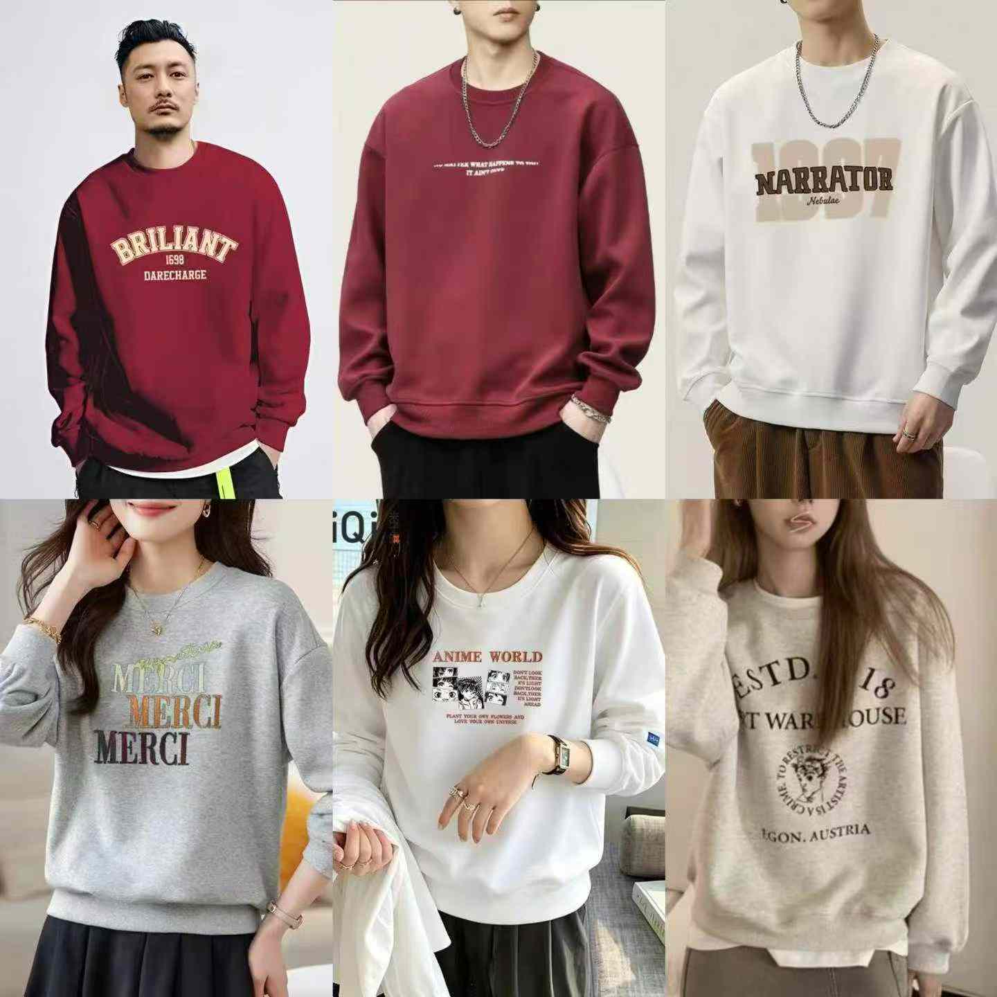 3000 Pcs Unisex Loose Crewneck Sweatshirts - Image 3