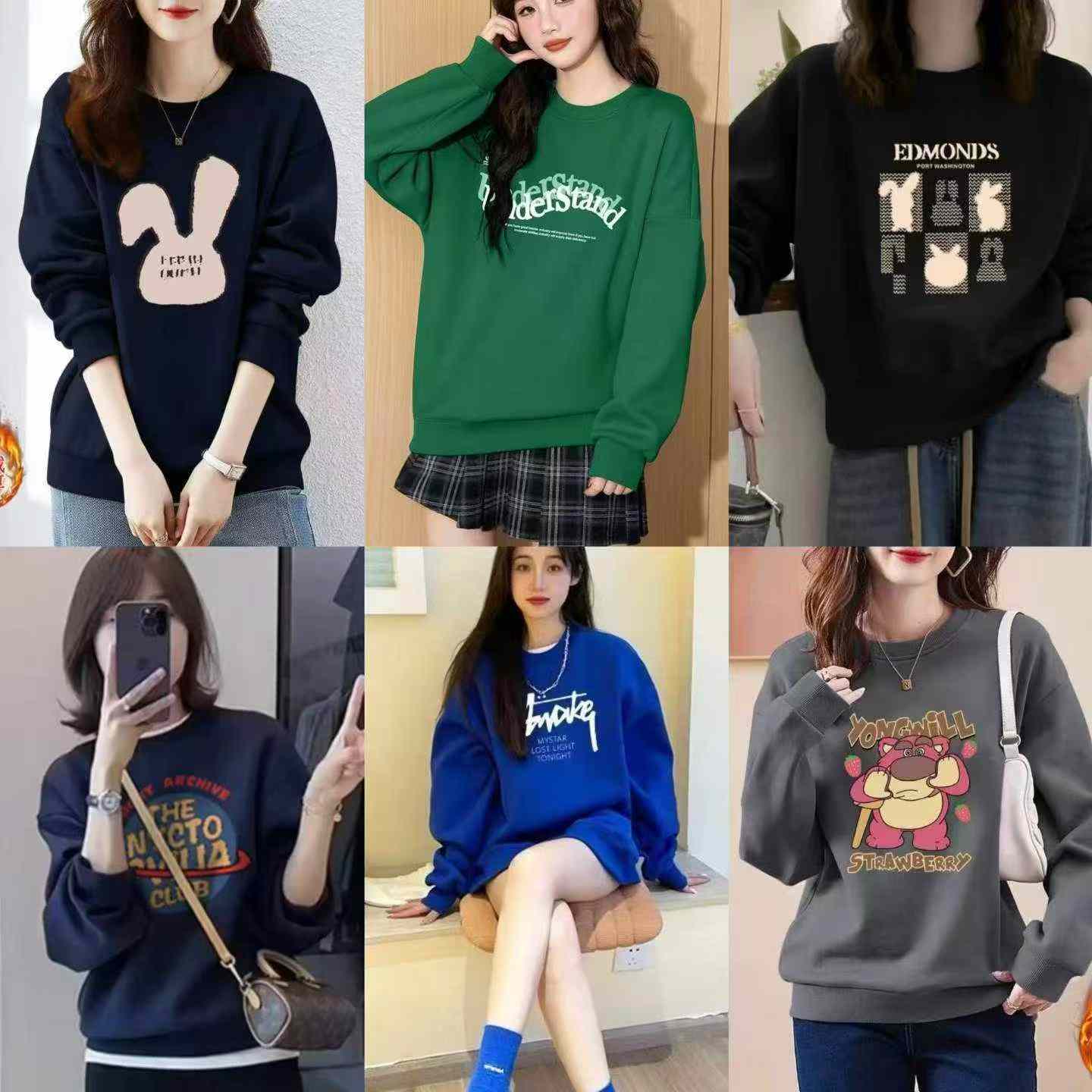 3000 Pcs Unisex Loose Crewneck Sweatshirts - Image 4