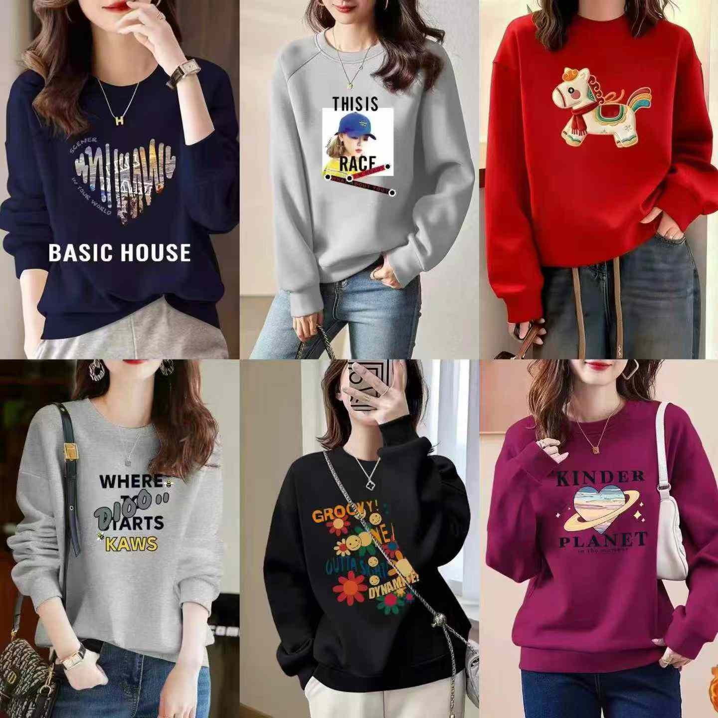 3000 Pcs Unisex Loose Crewneck Sweatshirts - Image 6