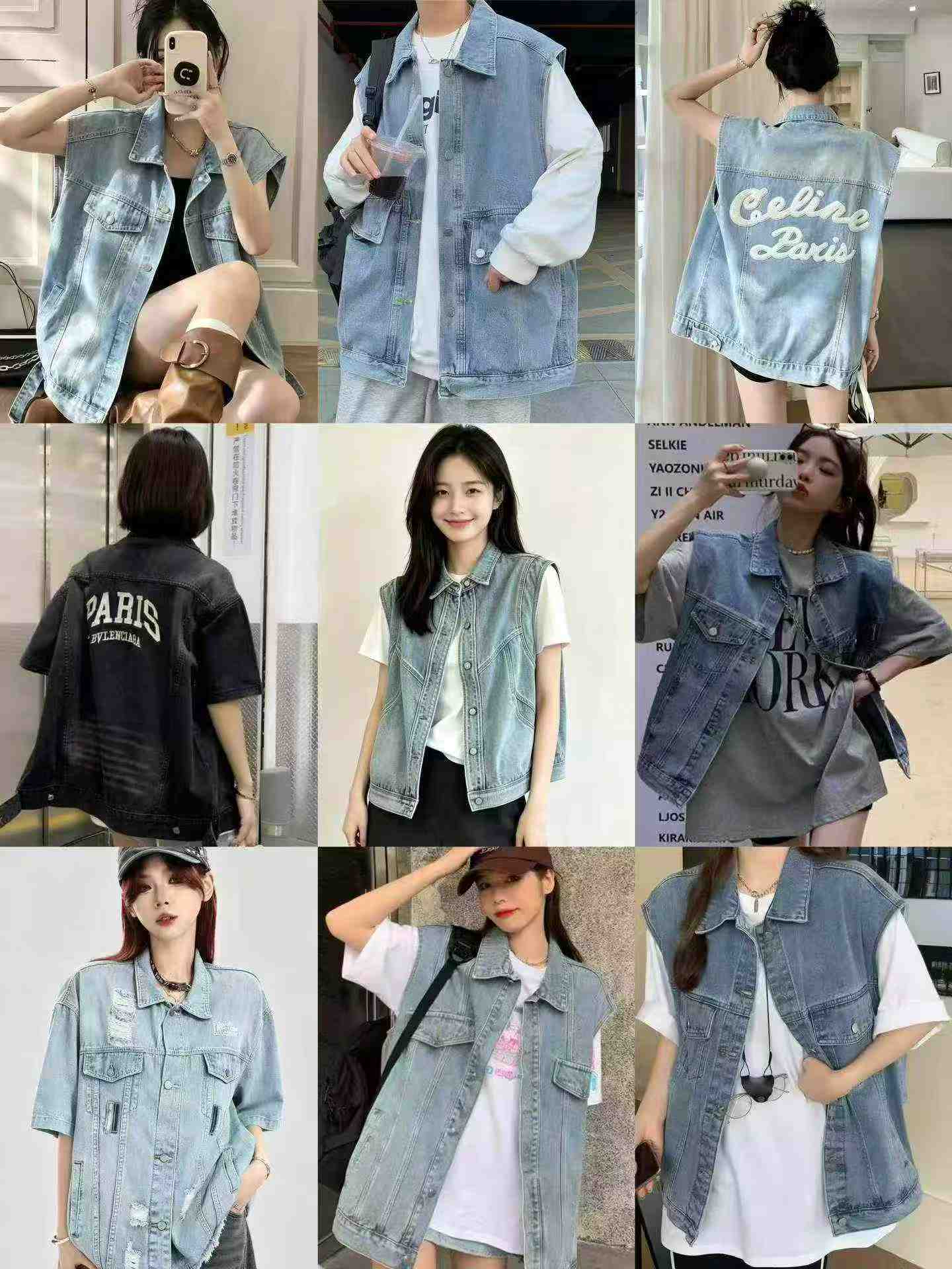 1300 PCS Rompi Denim Baru Kualitas Tinggi & Atasan Denim Lengan Pendek - Image 3