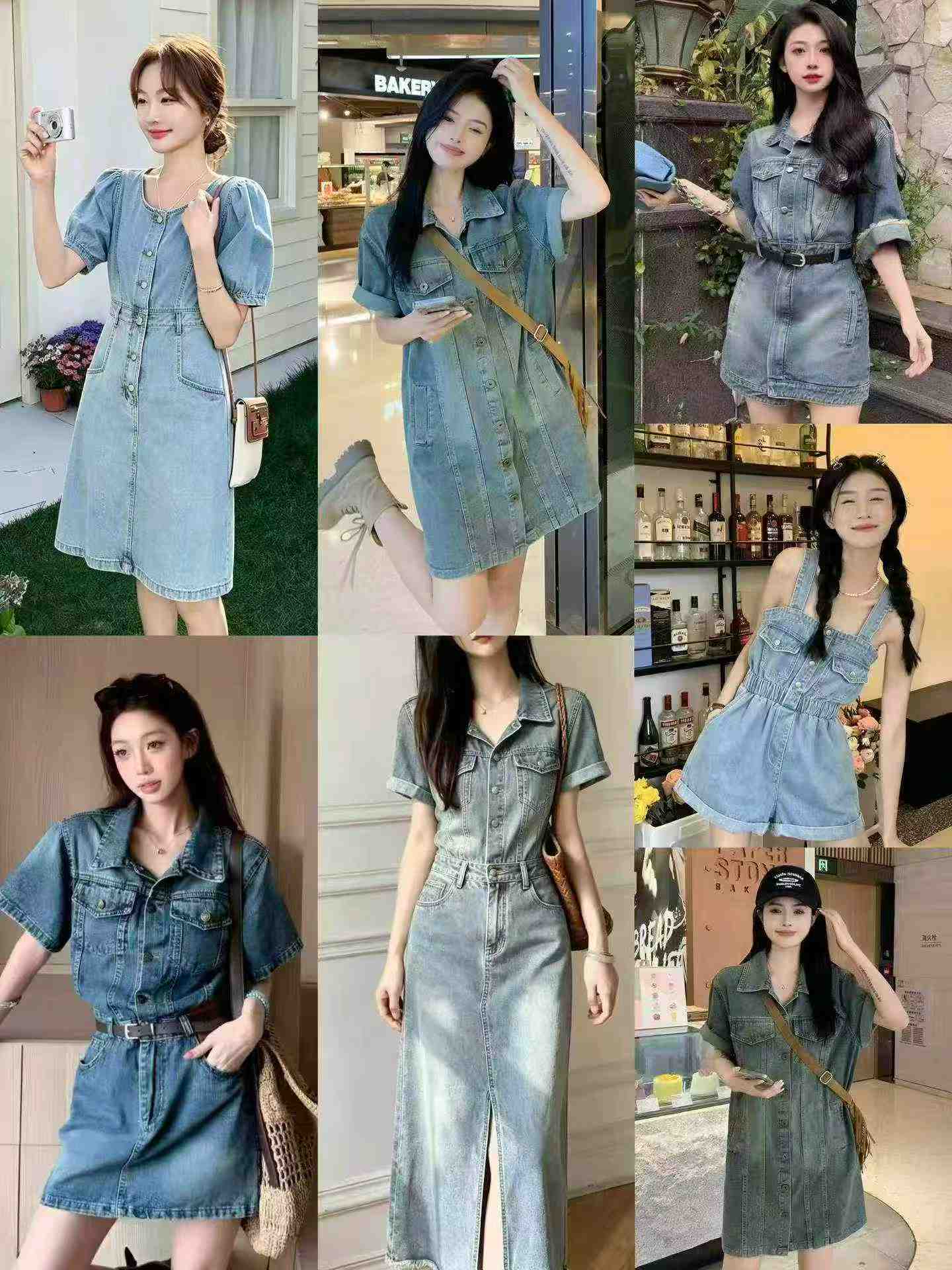 500PCS Summer Sexy Slim Denim Dress - Image 2